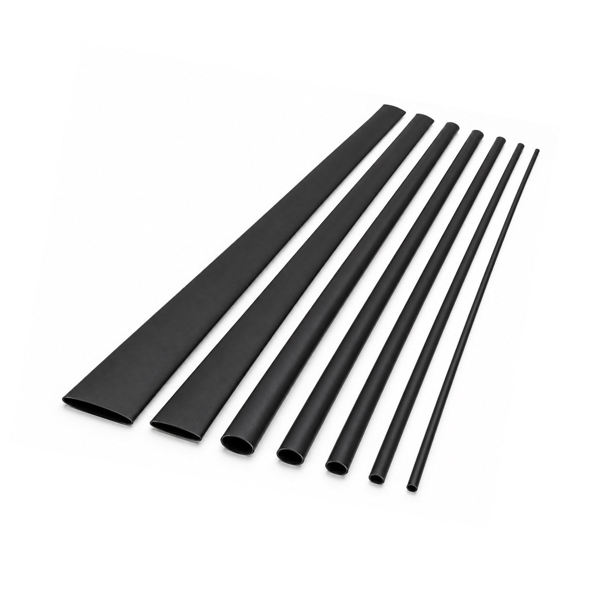 3:1 Black Adhesive-Lined Heat Shrink Tubing 1.2m Piece Bundle - Complete 7 Size Range