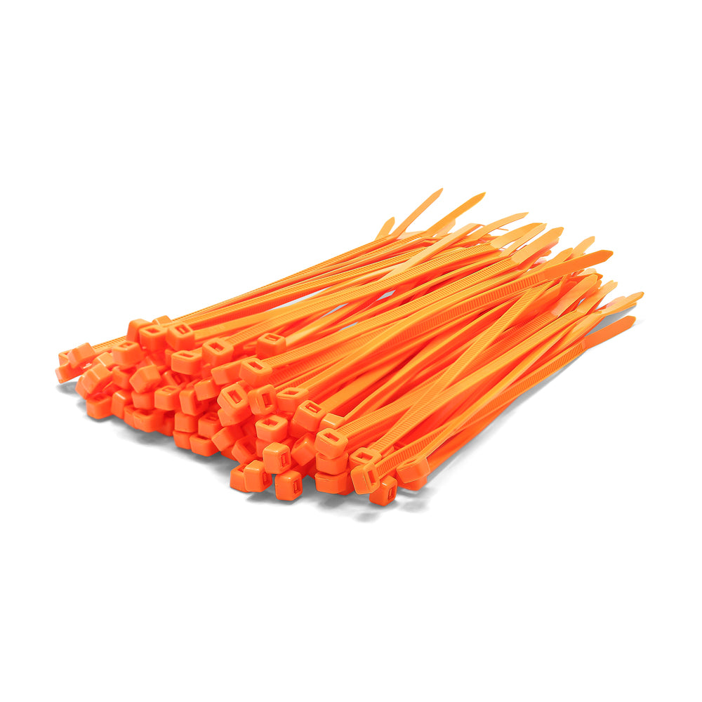 Orange Cable Ties - Pack of 100