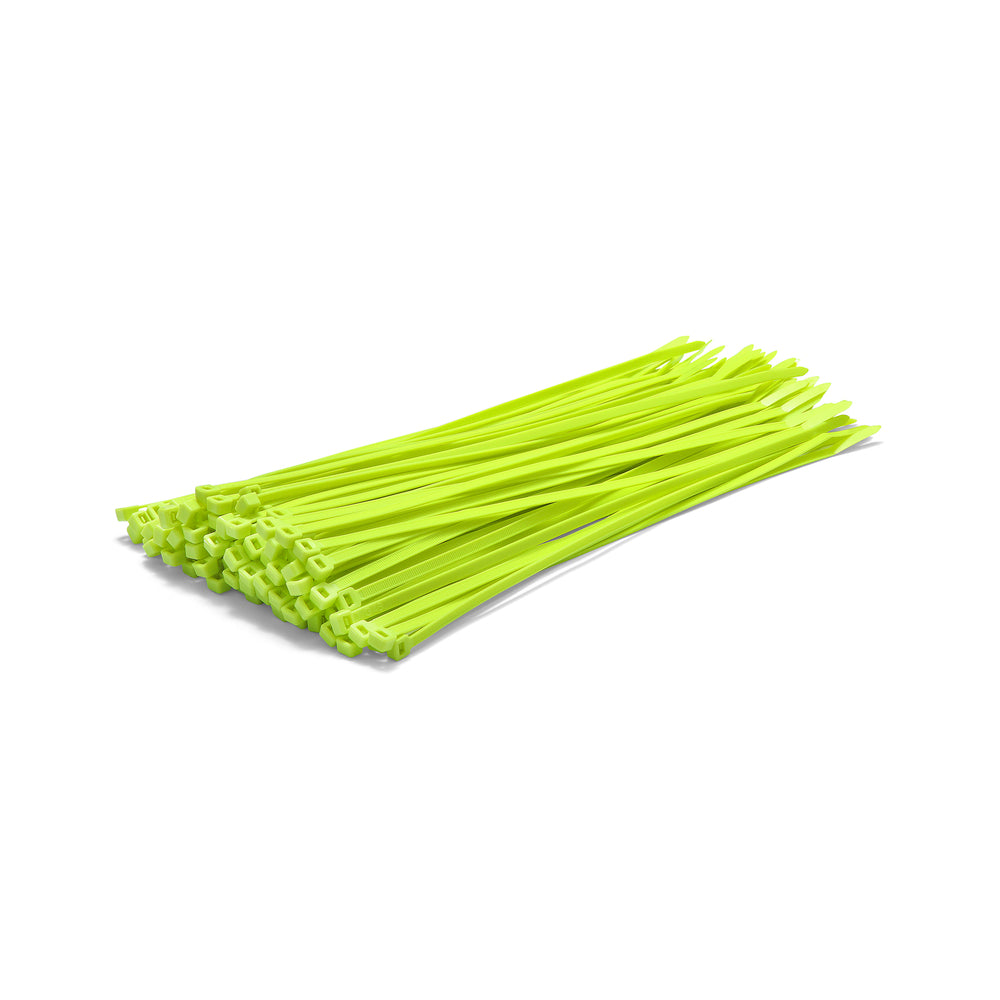 Fluorescent Green Cable Ties - Pack of 100