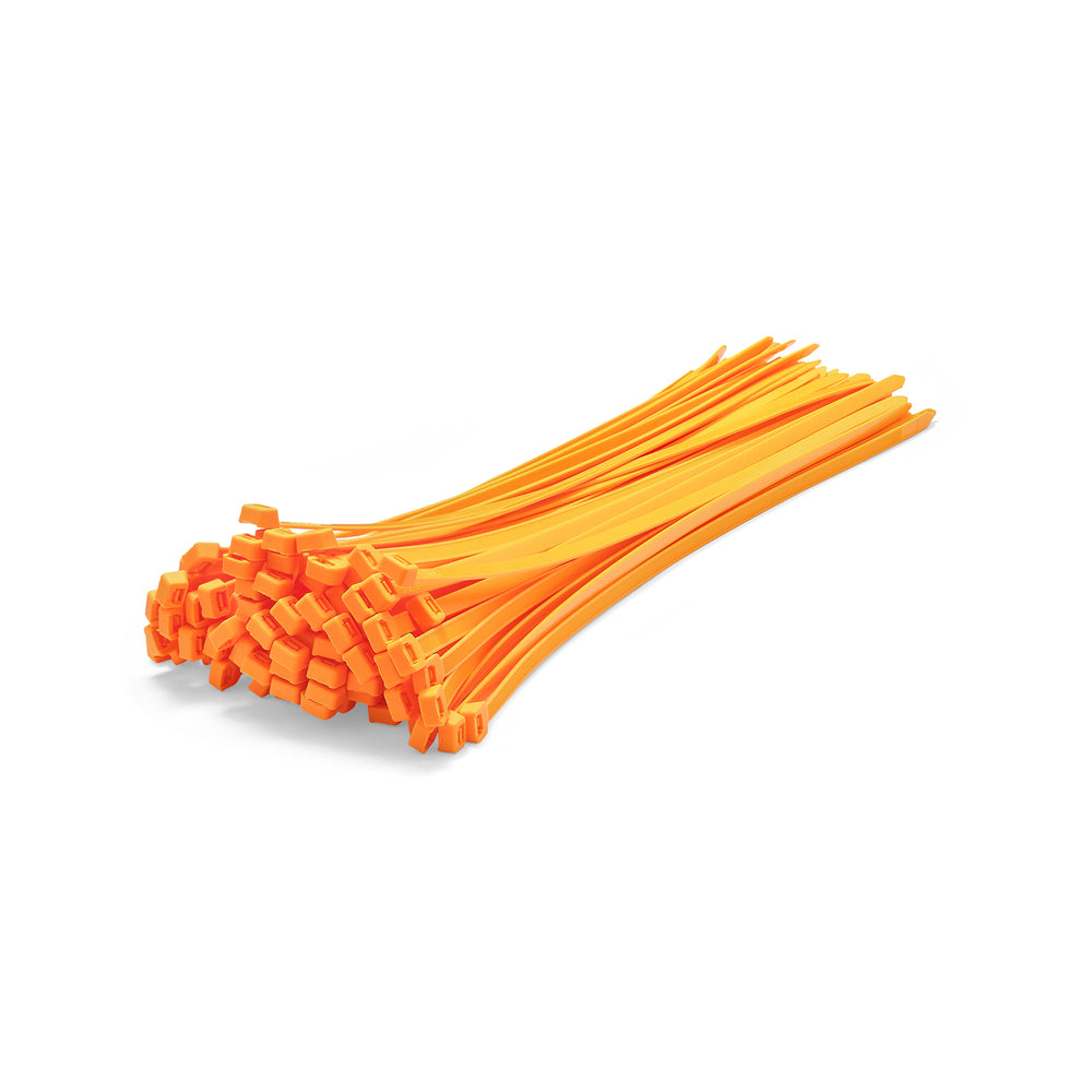 Fluorescent Orange Cable Ties - Pack of 100