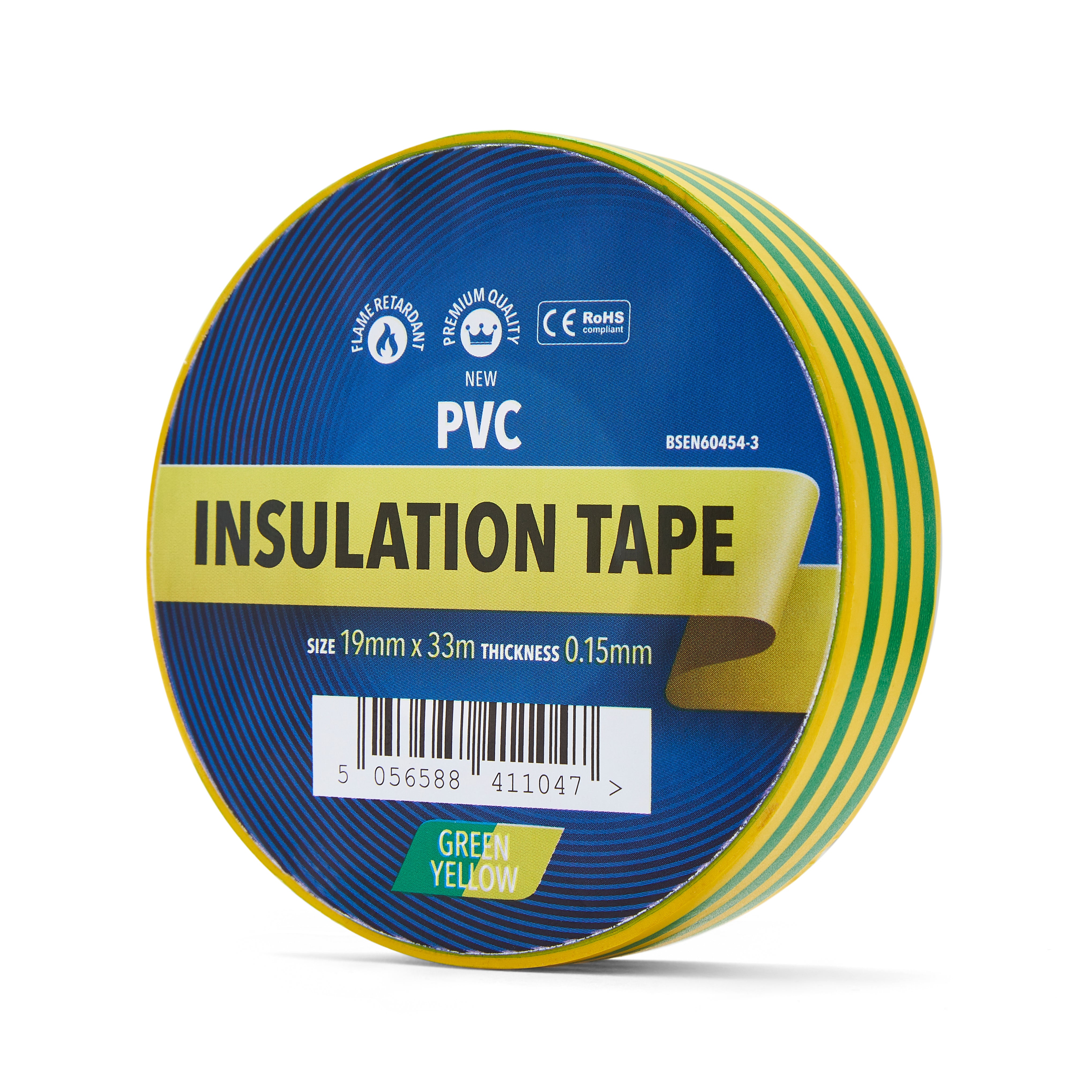 Earth Electrical Tape (Green & Yellow) 19mm - PVC Insulation Tape