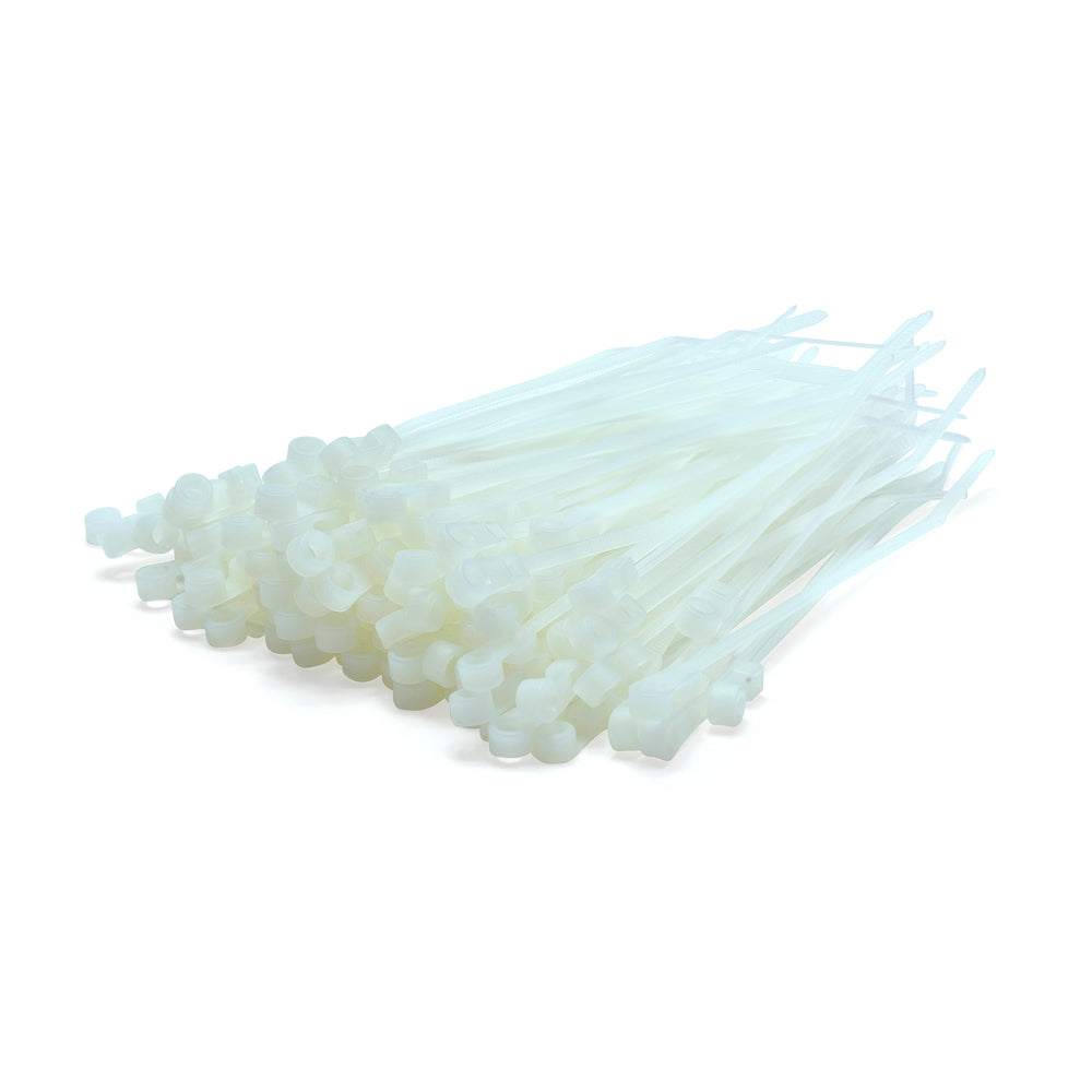 Screw Mount Nylon Cable Ties - Pack of 100
