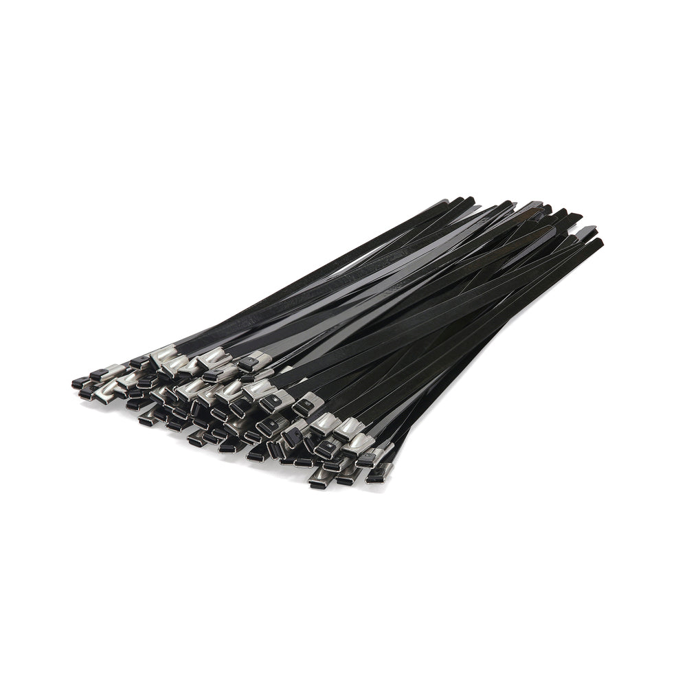 Coated Stainless Steel Cable Ties - Pack of 100