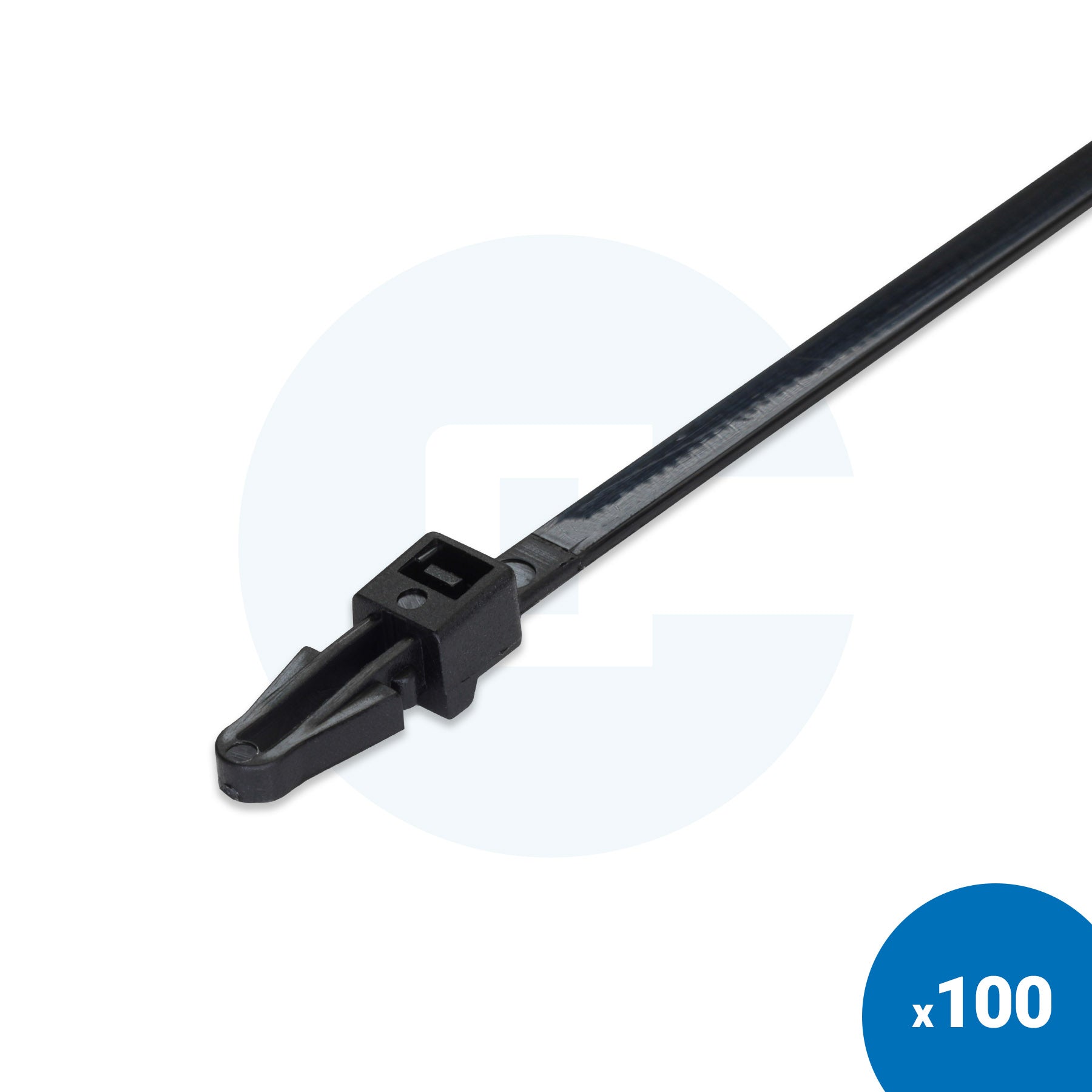 Push Mount Cable Ties - Pack of 100