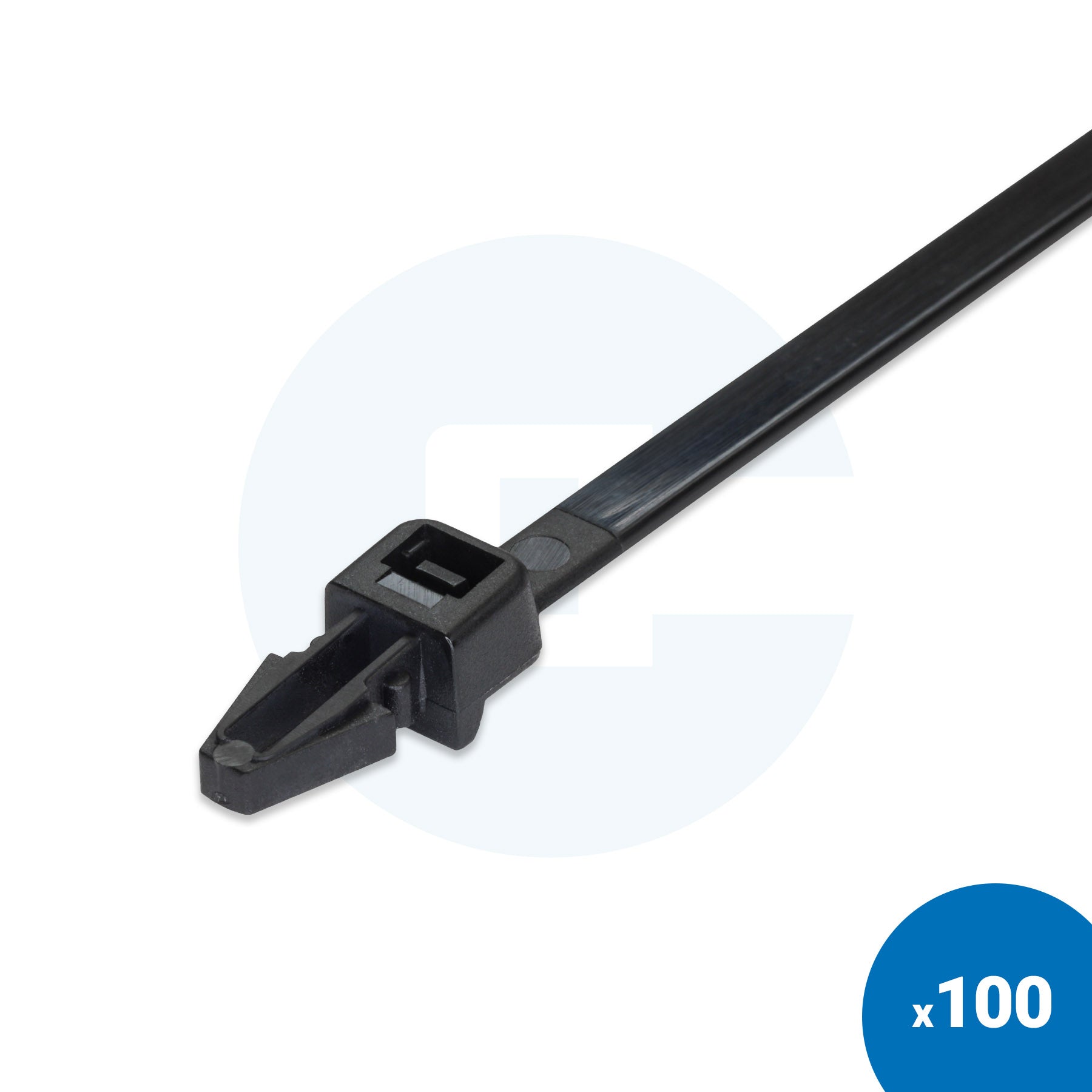 Push Mount Cable Ties - Pack of 100
