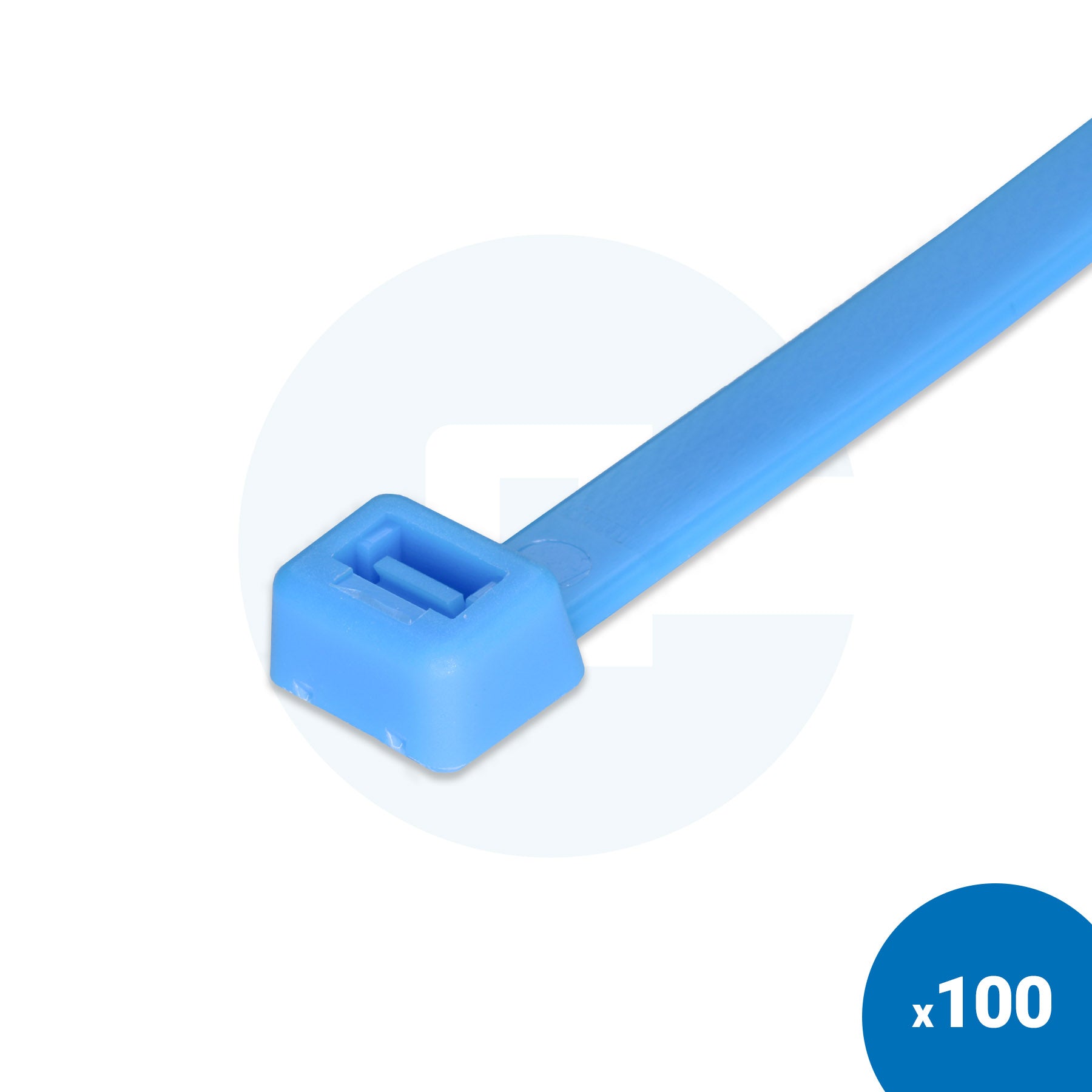 Neon Blue Cable Ties - Pack of 100