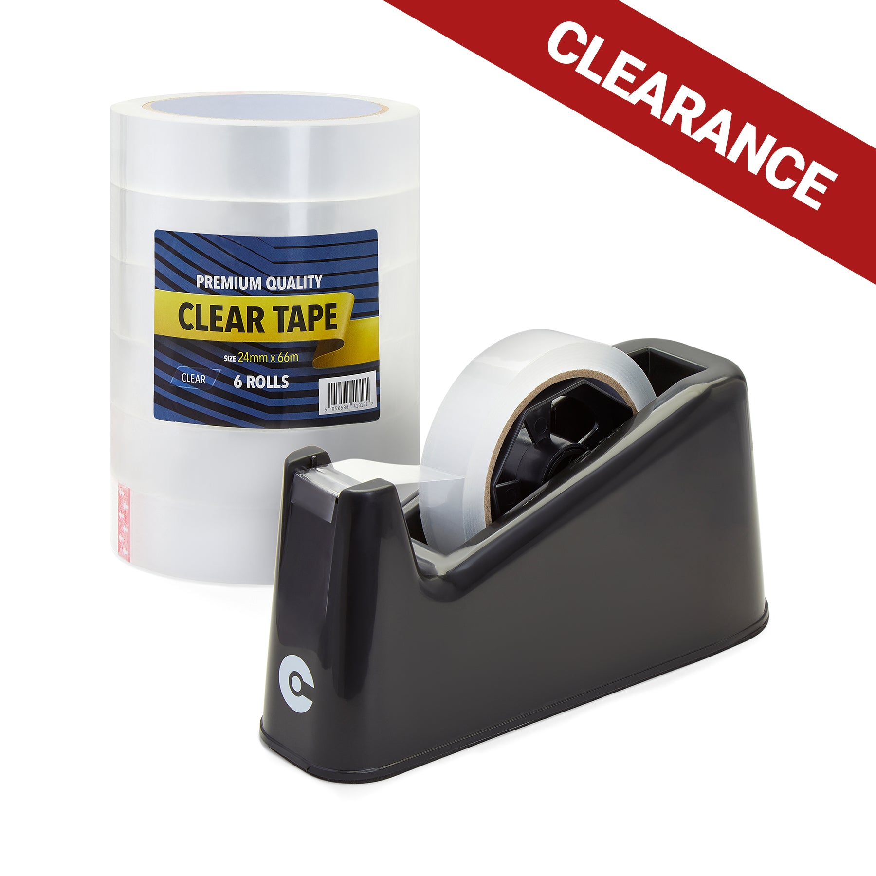 Clear Tape & Dispenser Bundle (396 metres of tape)