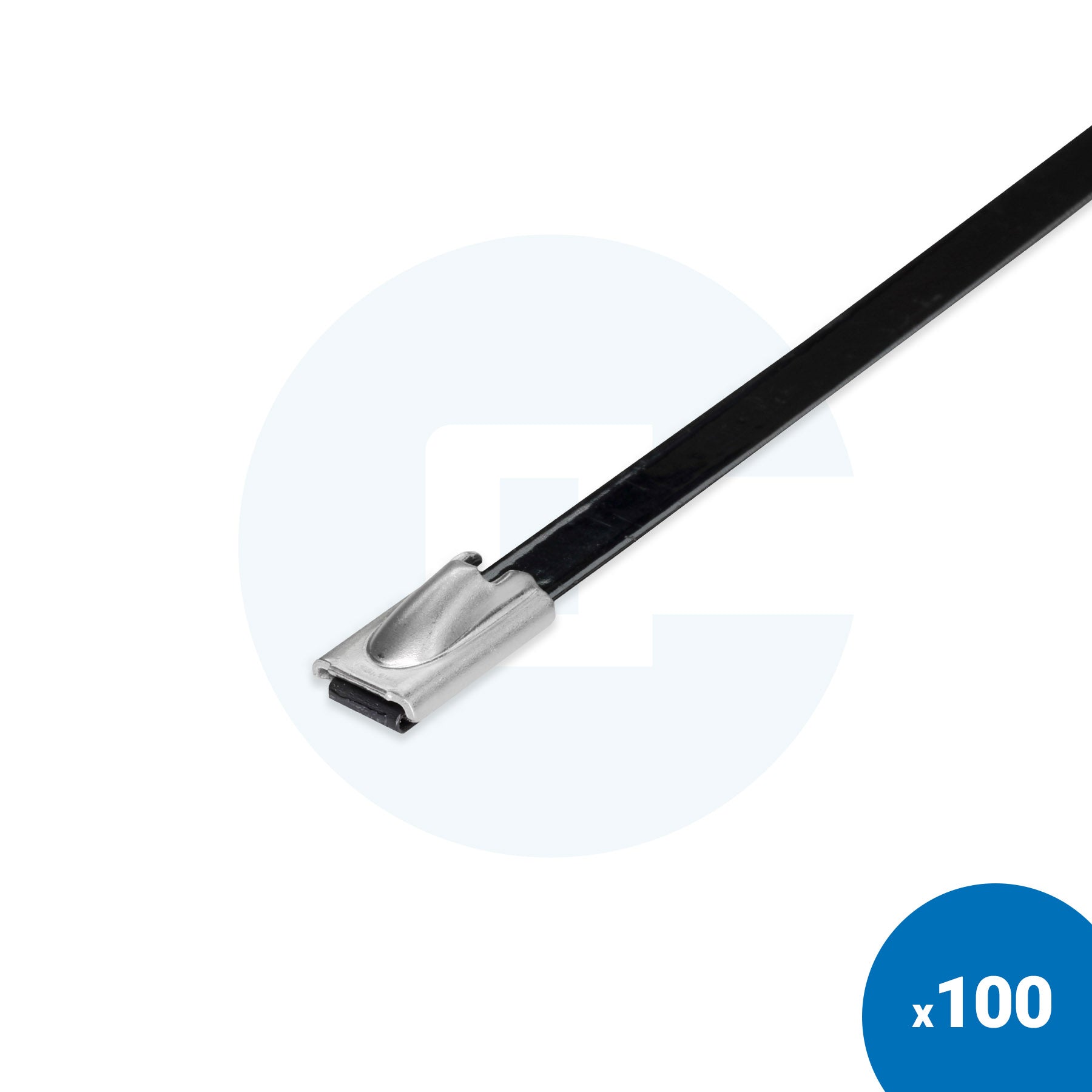 Coated Stainless Steel Cable Ties - Pack of 100