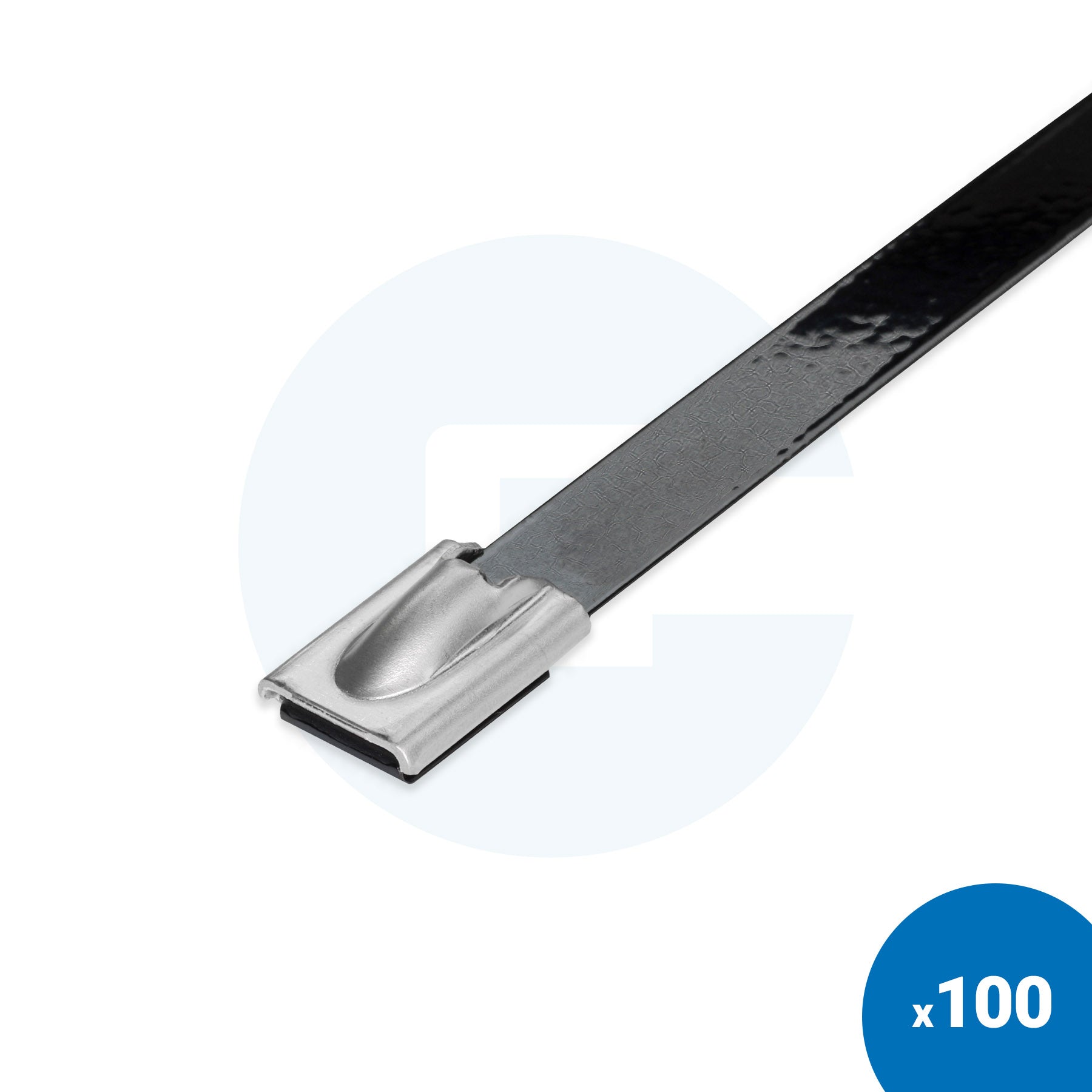 Coated Stainless Steel Cable Ties - Pack of 100