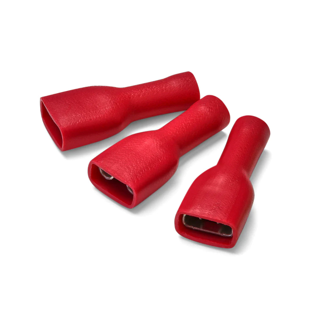 Red Female Push-On Terminal - Insulated - Pack of 100