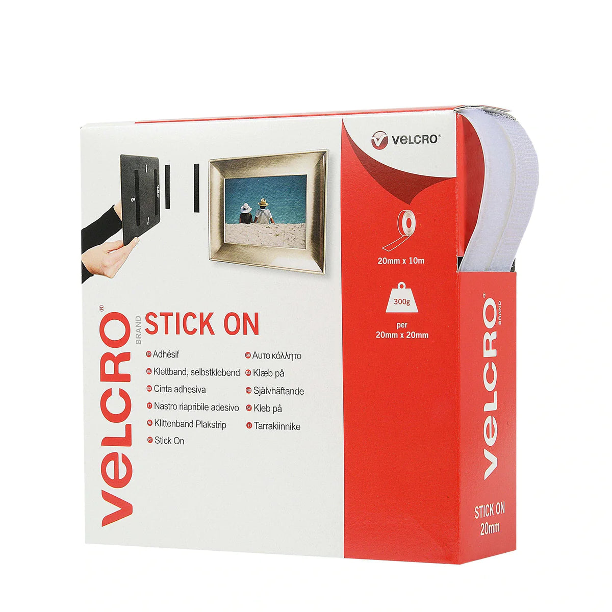 VELCRO® Brand Stick On Tape 20mm - 2.5m - 10m Roll