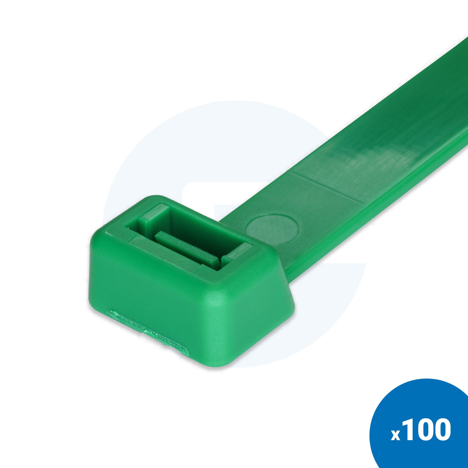 Green Cable Ties - Pack of 100