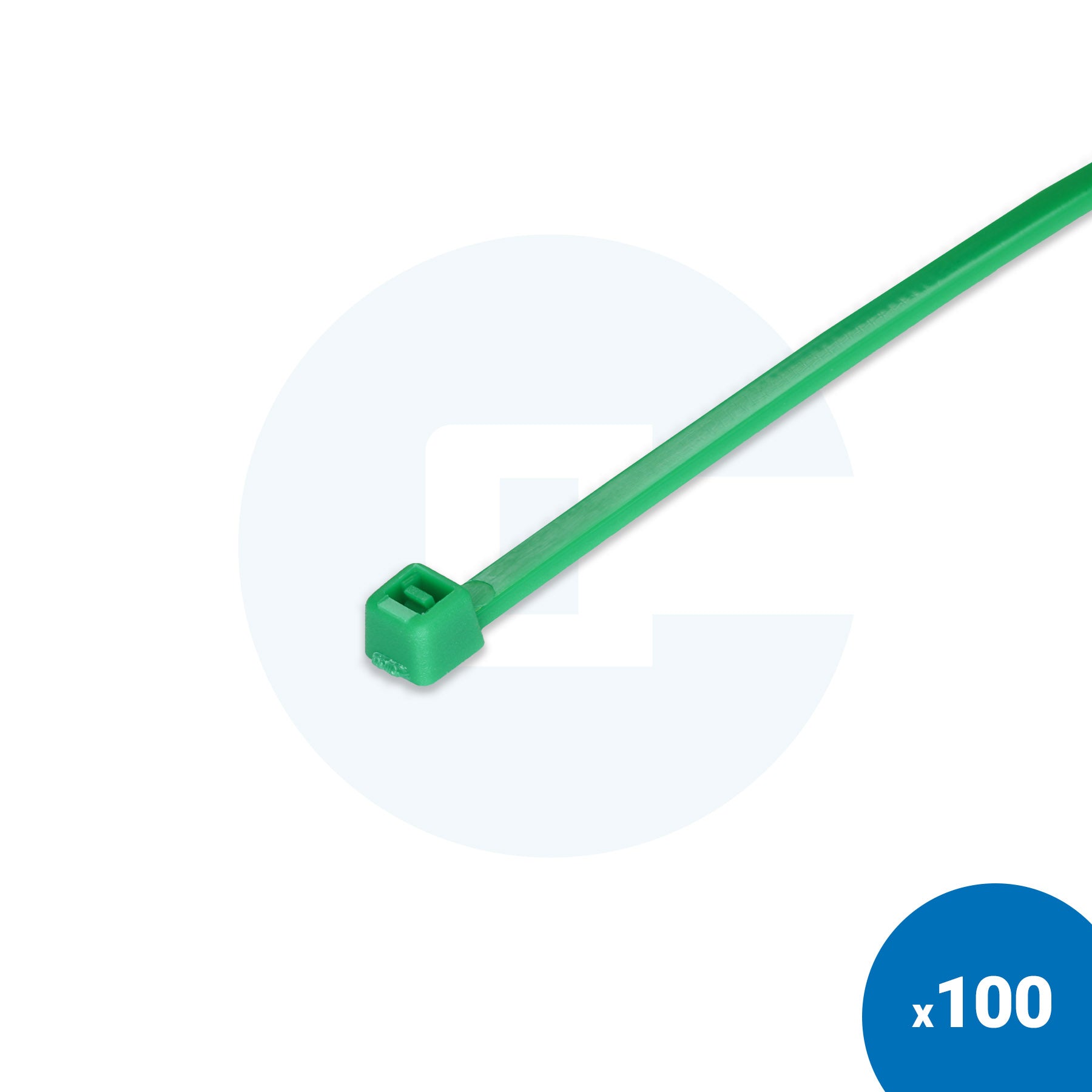 Green Cable Ties - Pack of 100