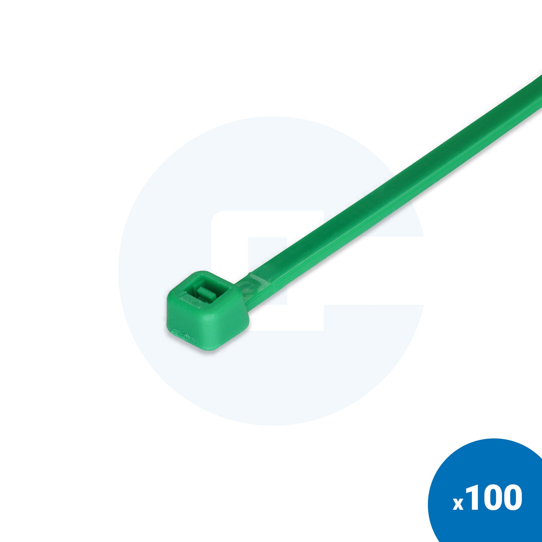 Green Cable Ties - Pack of 100