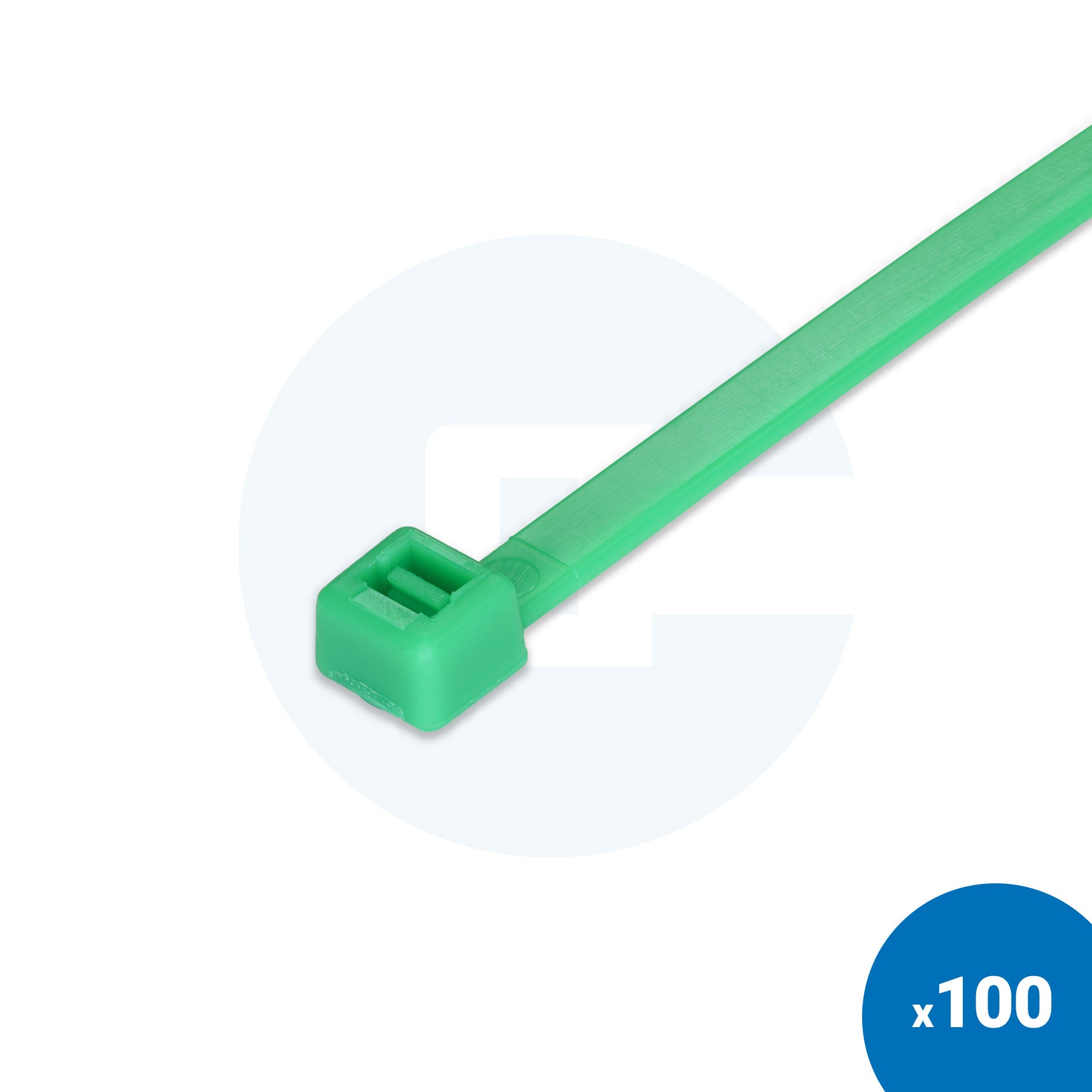 Green Cable Ties - Pack of 100
