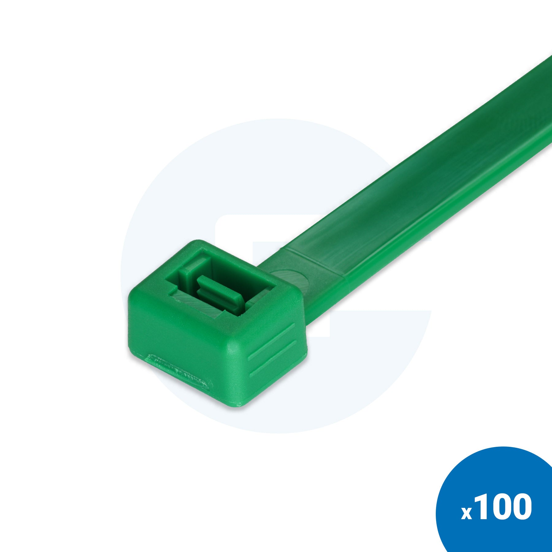 Green Cable Ties - Pack of 100
