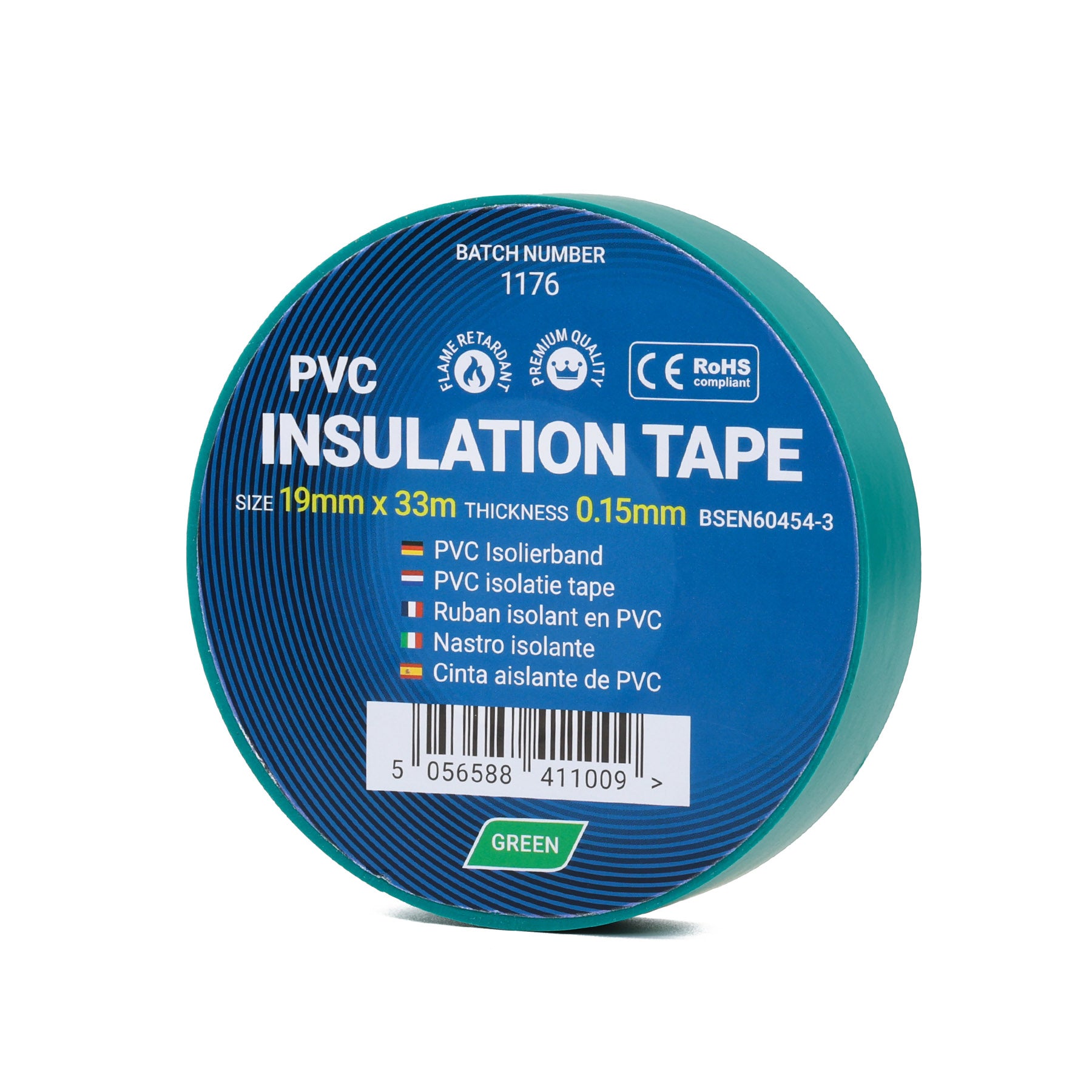 Green Electrical Tape 19mm - PVC Insulation Tape