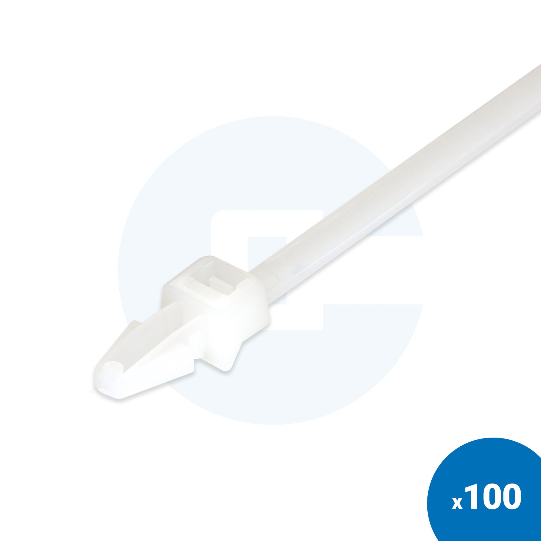 Push Mount Cable Ties - Pack of 100