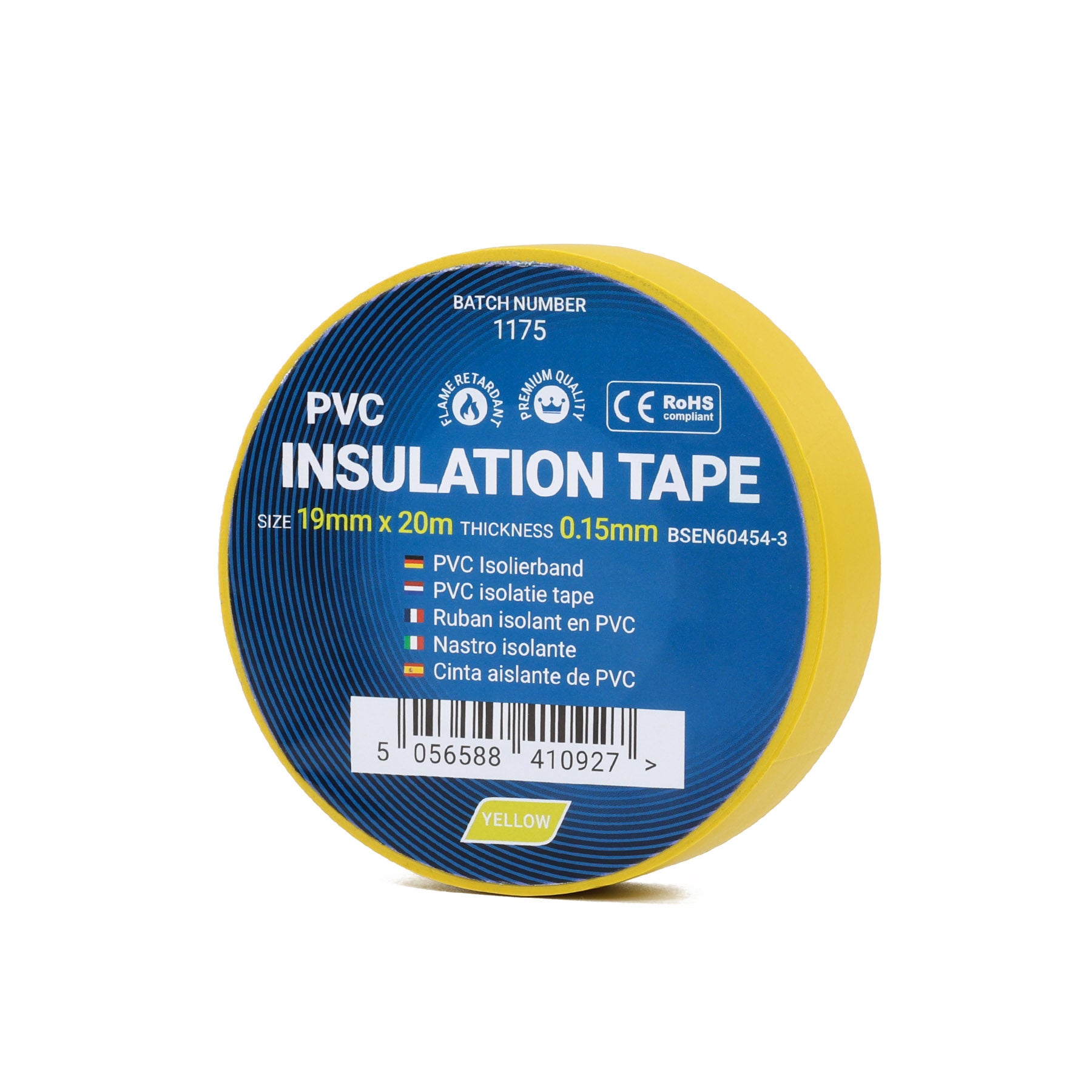 Yellow Electrical Tape 19mm - PVC Insulation Tape