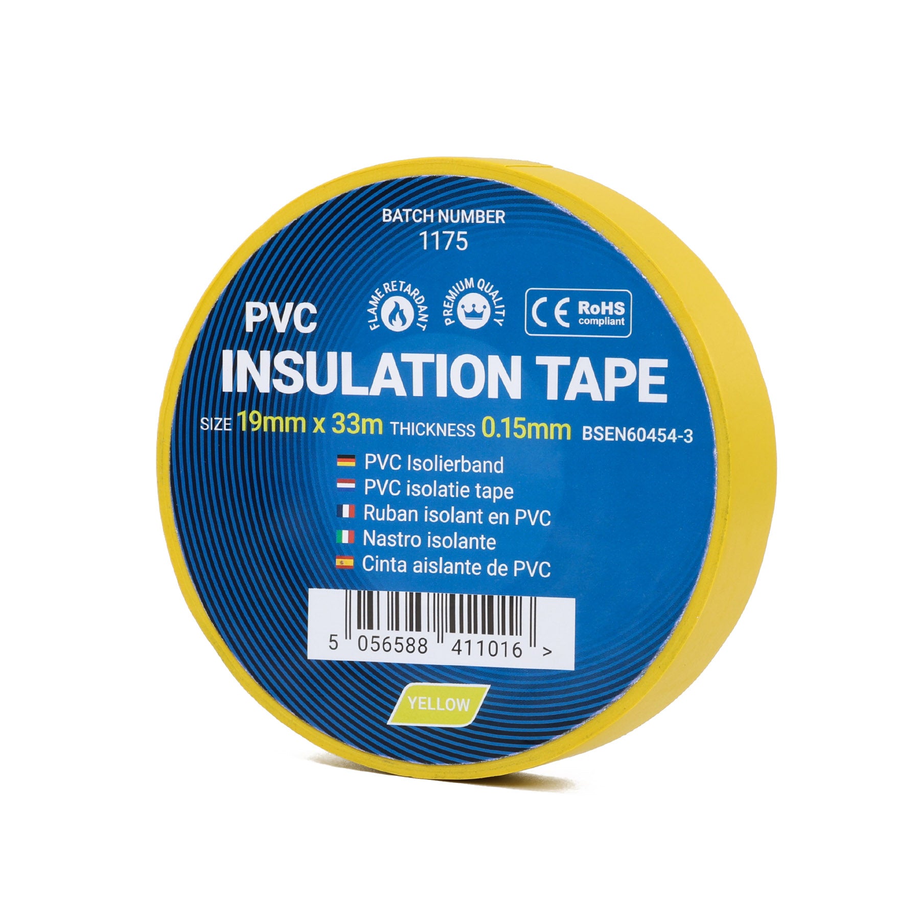 Yellow Electrical Tape 19mm - PVC Insulation Tape