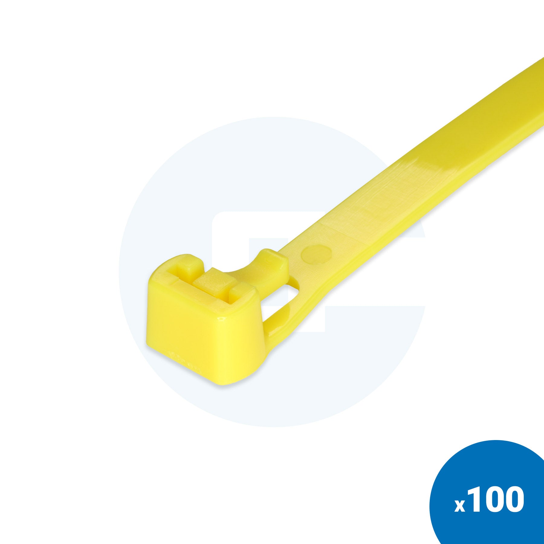 Coloured Reusable Cable Ties - Pack of 100