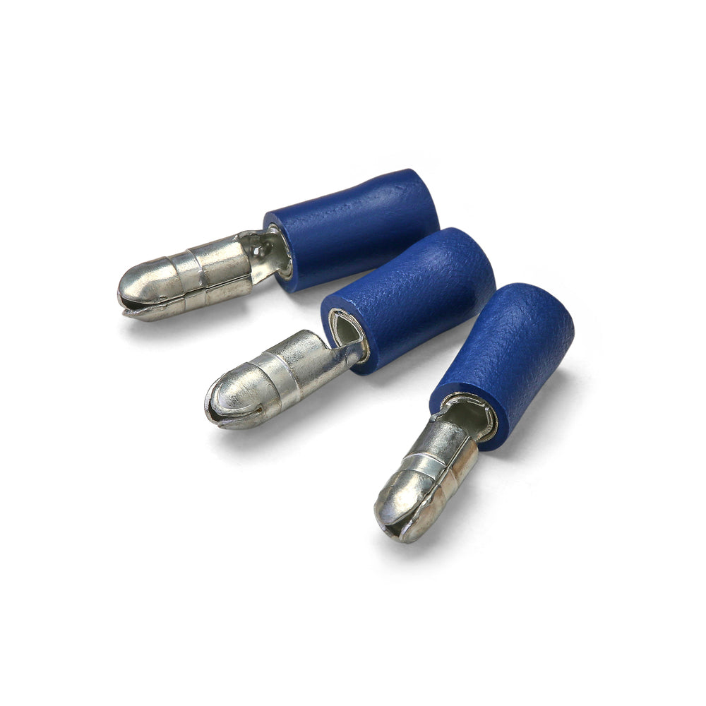 4mm Blue Male Bullet Terminal - Pack of 100