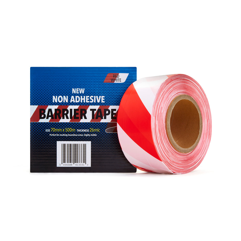 Red and White Barrier Tape - 500m Roll