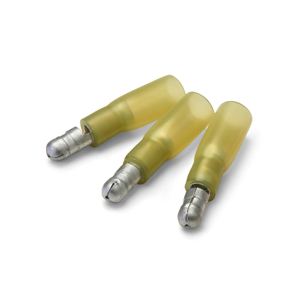 5mm Yellow Heatshrink Male Bullet Terminal - Pack of 100