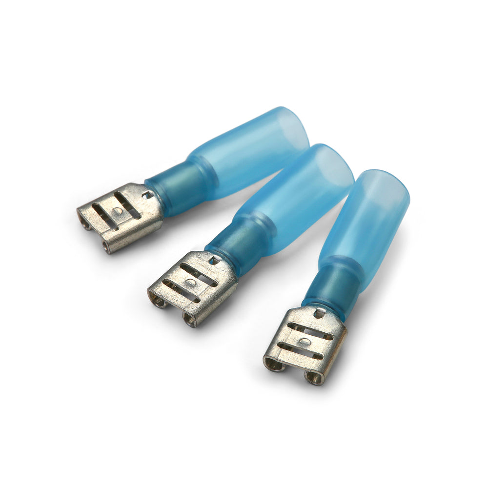 4.8 x 0.8mm Blue Heatshrink Female Push-On Terminal - Pack of 100