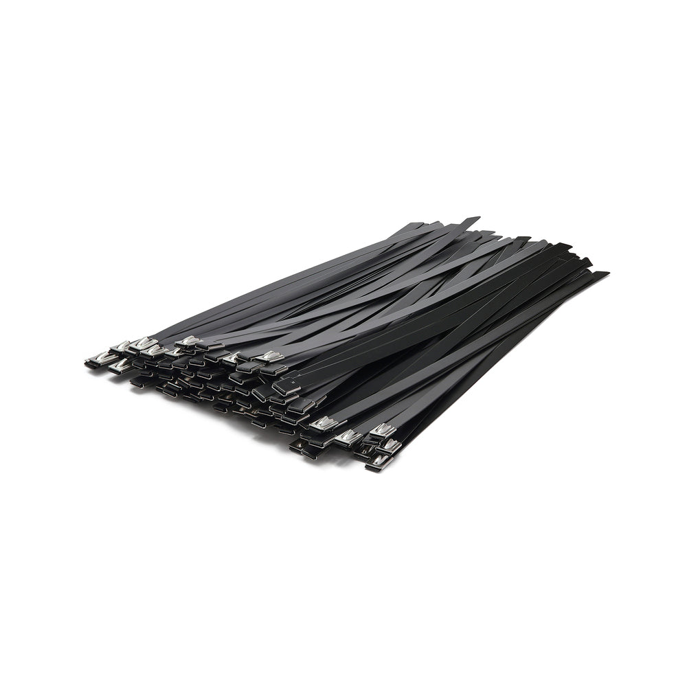 360 x 7.9mm Polyester Coated Stainless Steel Cable Ties - Pack of 100