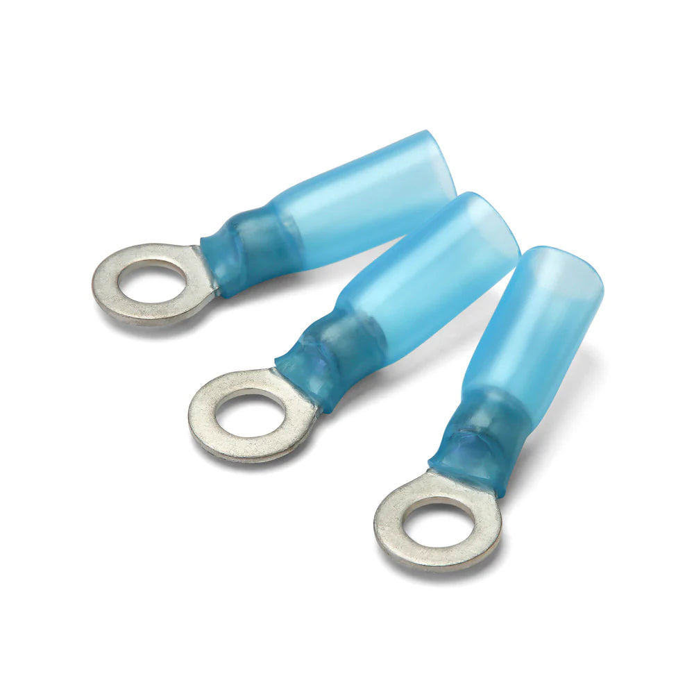 Blue Heat Shrink Ring Terminal - Insulated - Pack of 100