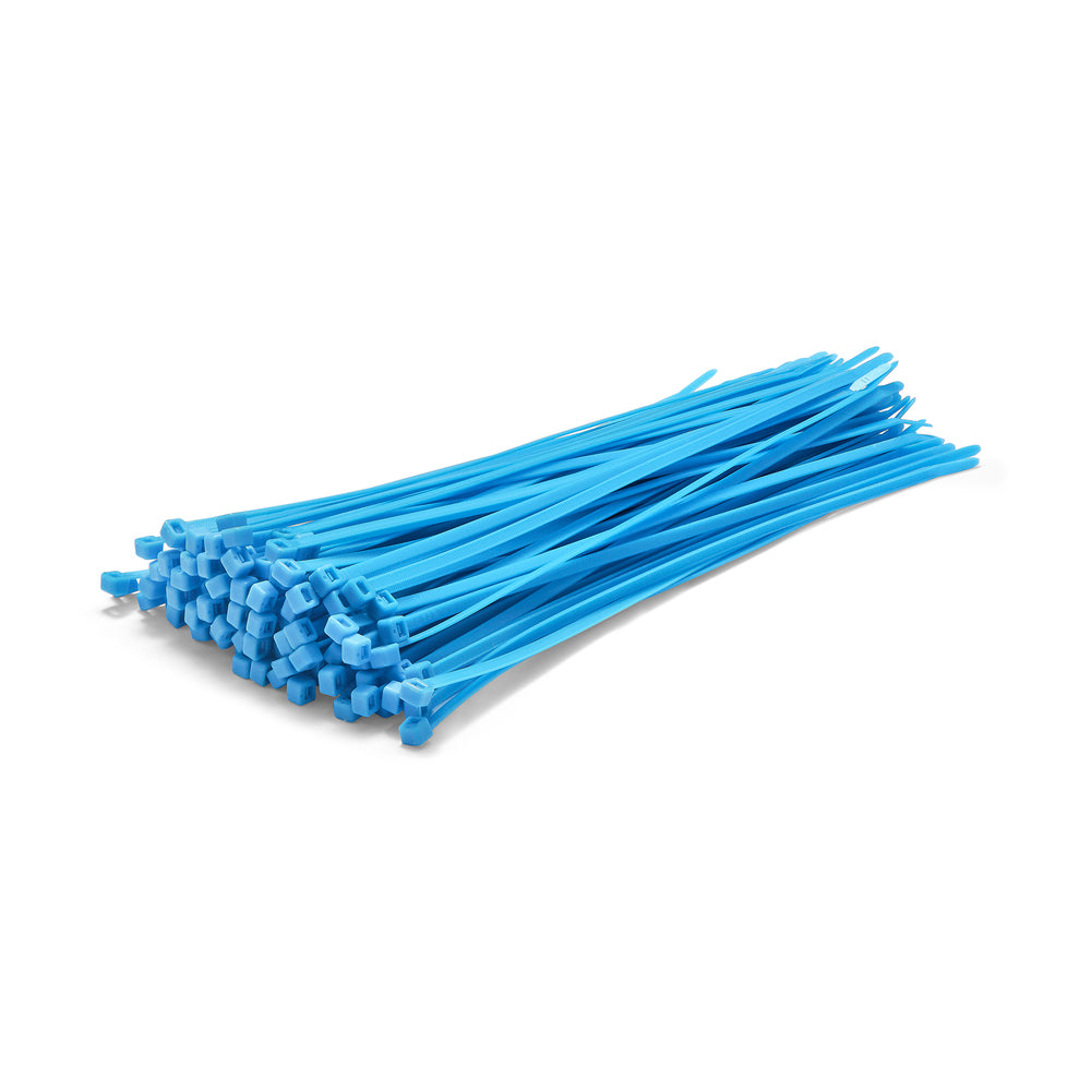 Fluorescent Blue Cable Ties - Pack of 100