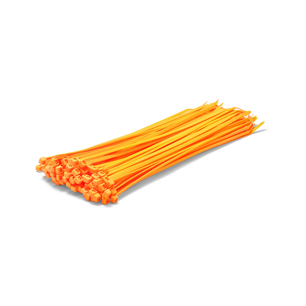 Fluorescent Orange Cable Ties - Pack of 100