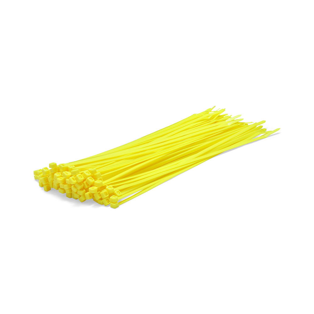 Fluorescent Yellow Cable Ties - Pack of 100