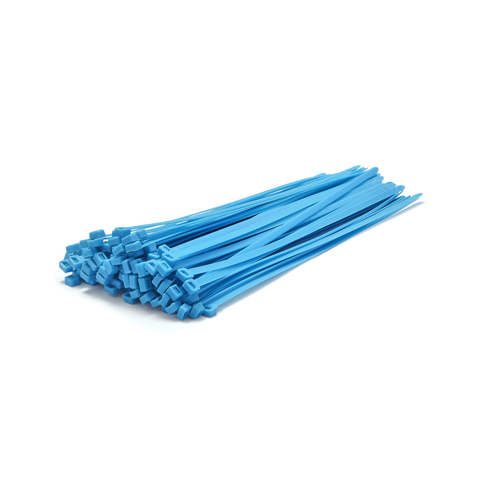 Fluorescent Blue Cable Ties - Pack of 100