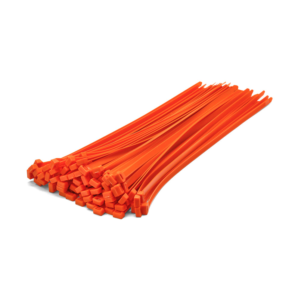 Orange Cable Ties - Pack of 100