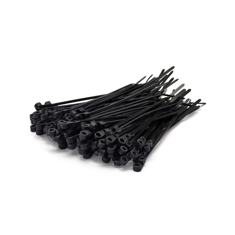 Screw Mount Nylon Cable Ties - Pack of 100