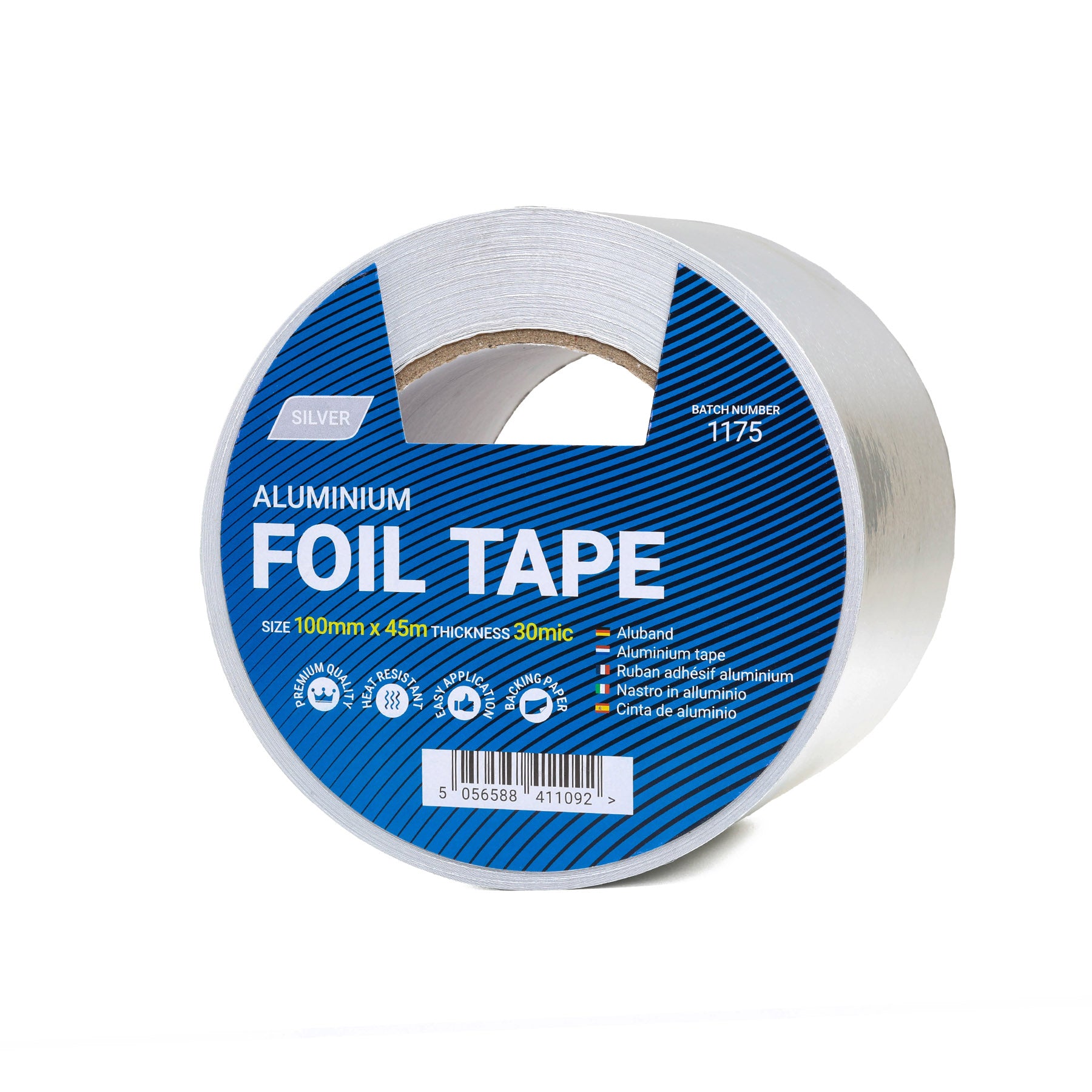 Wide Aluminium Foil Tape - 100 mm x 45 m Roll