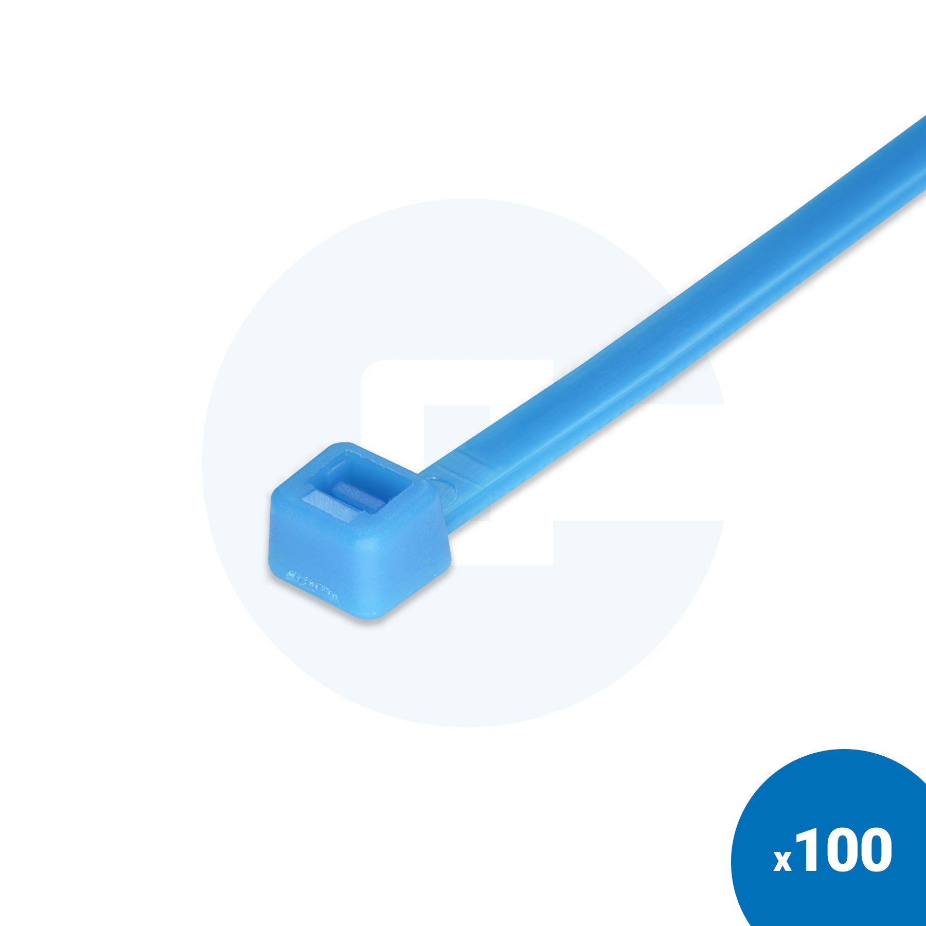 Neon Blue Cable Ties - Pack of 100