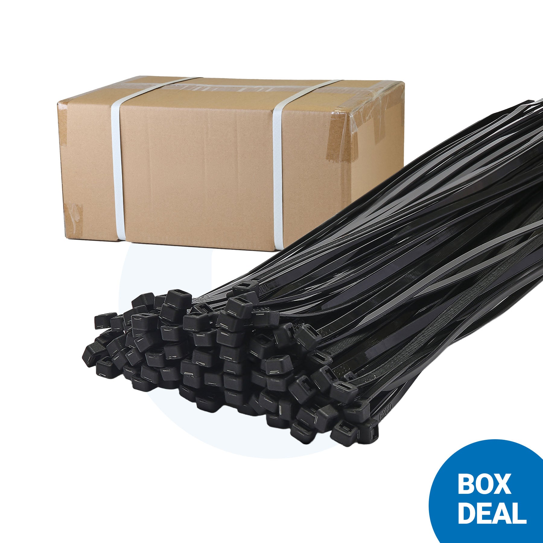 Box of Black Cable Ties - 370 x 4.8 mm (9,000 Cable Ties)