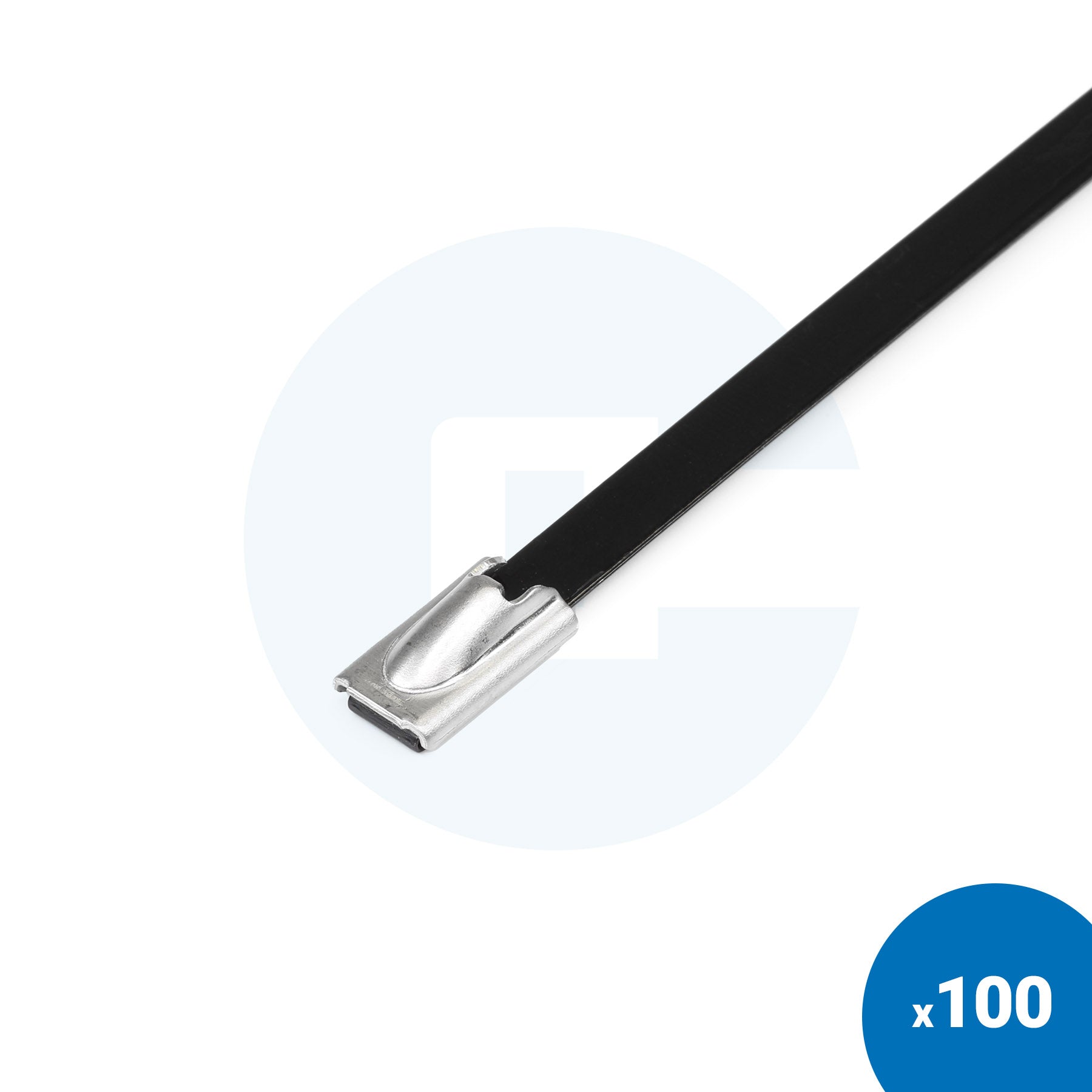 Coated Stainless Steel Cable Ties - Pack of 100