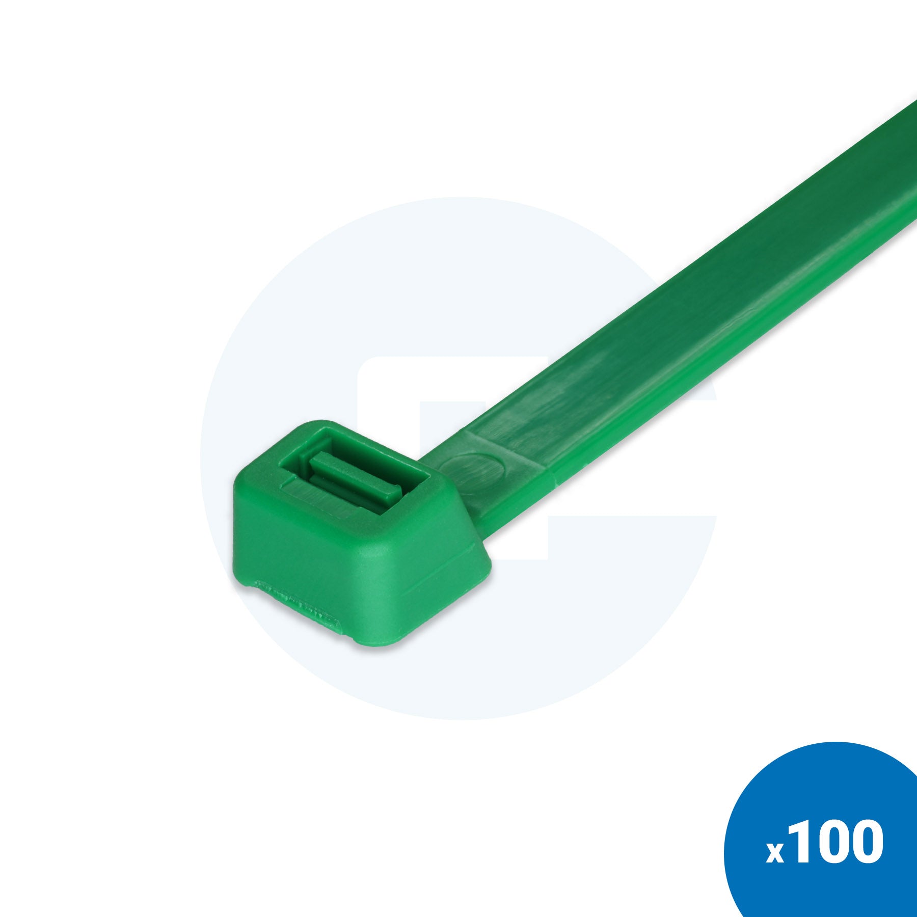 Green Cable Ties - Pack of 100