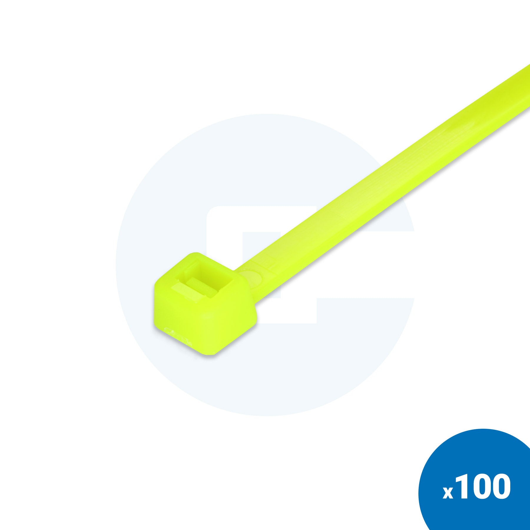Fluorescent Green Cable Ties - Pack of 100