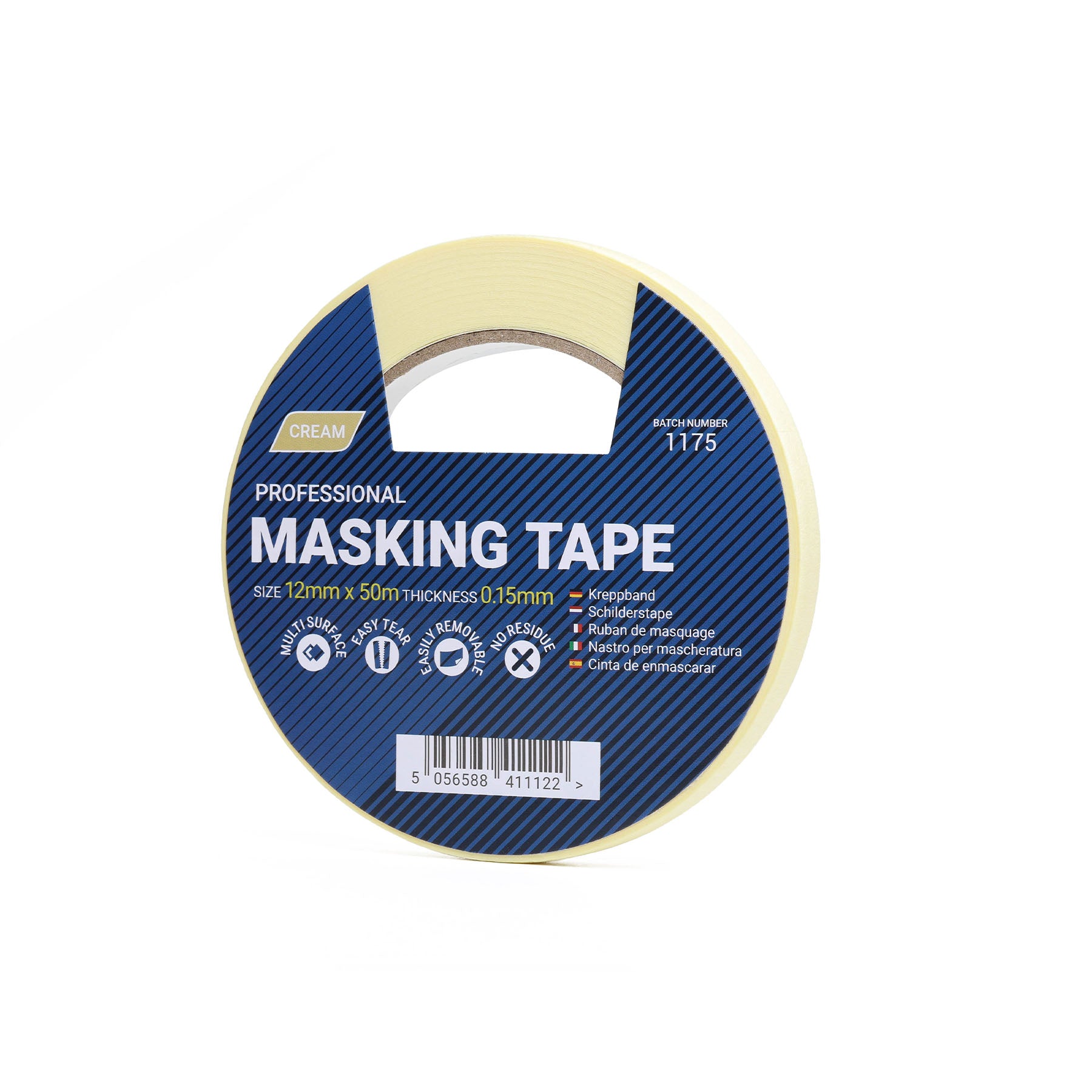 Thin Masking Tape - 12 mm x 50 m Roll