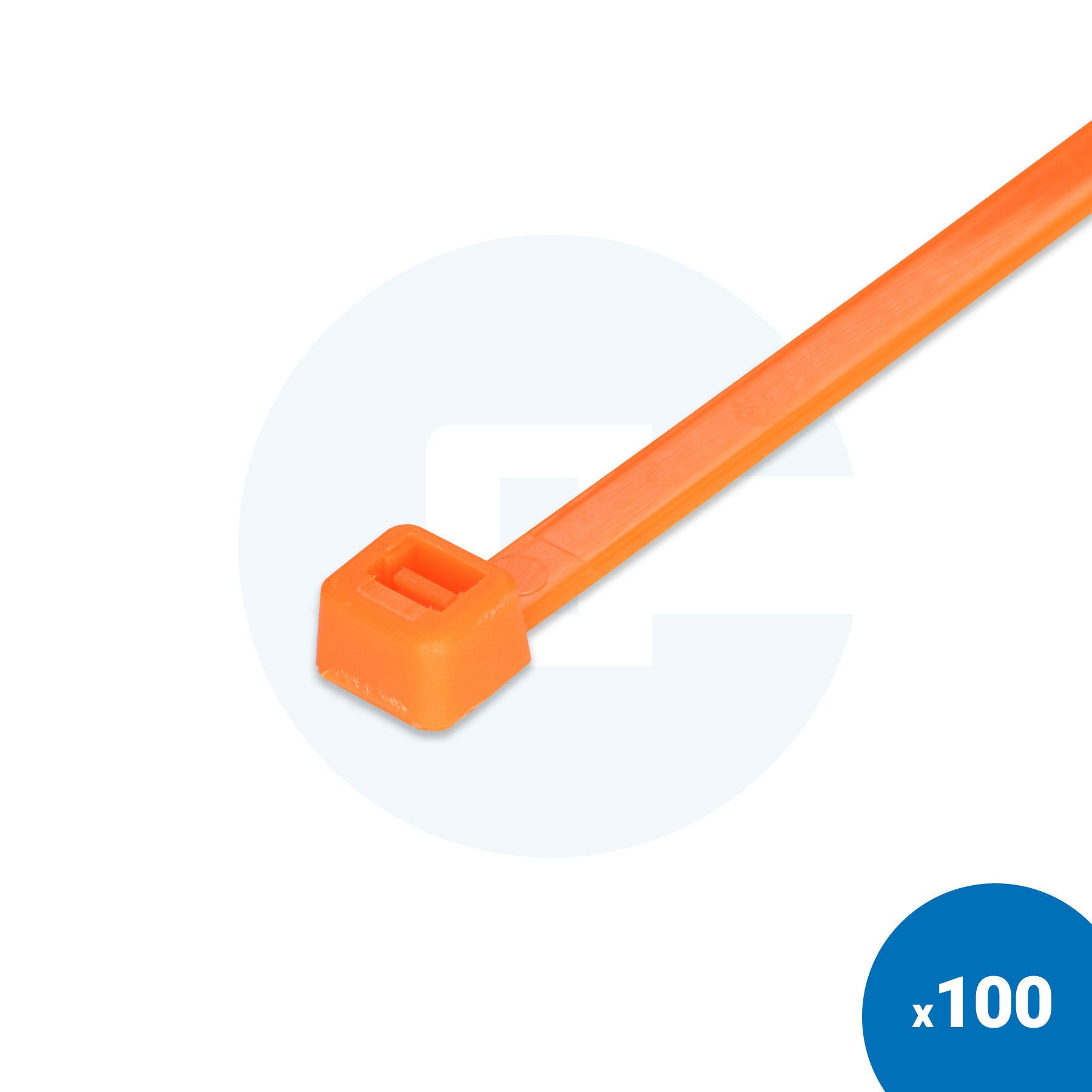 Neon Orange Cable Ties - Pack of 100