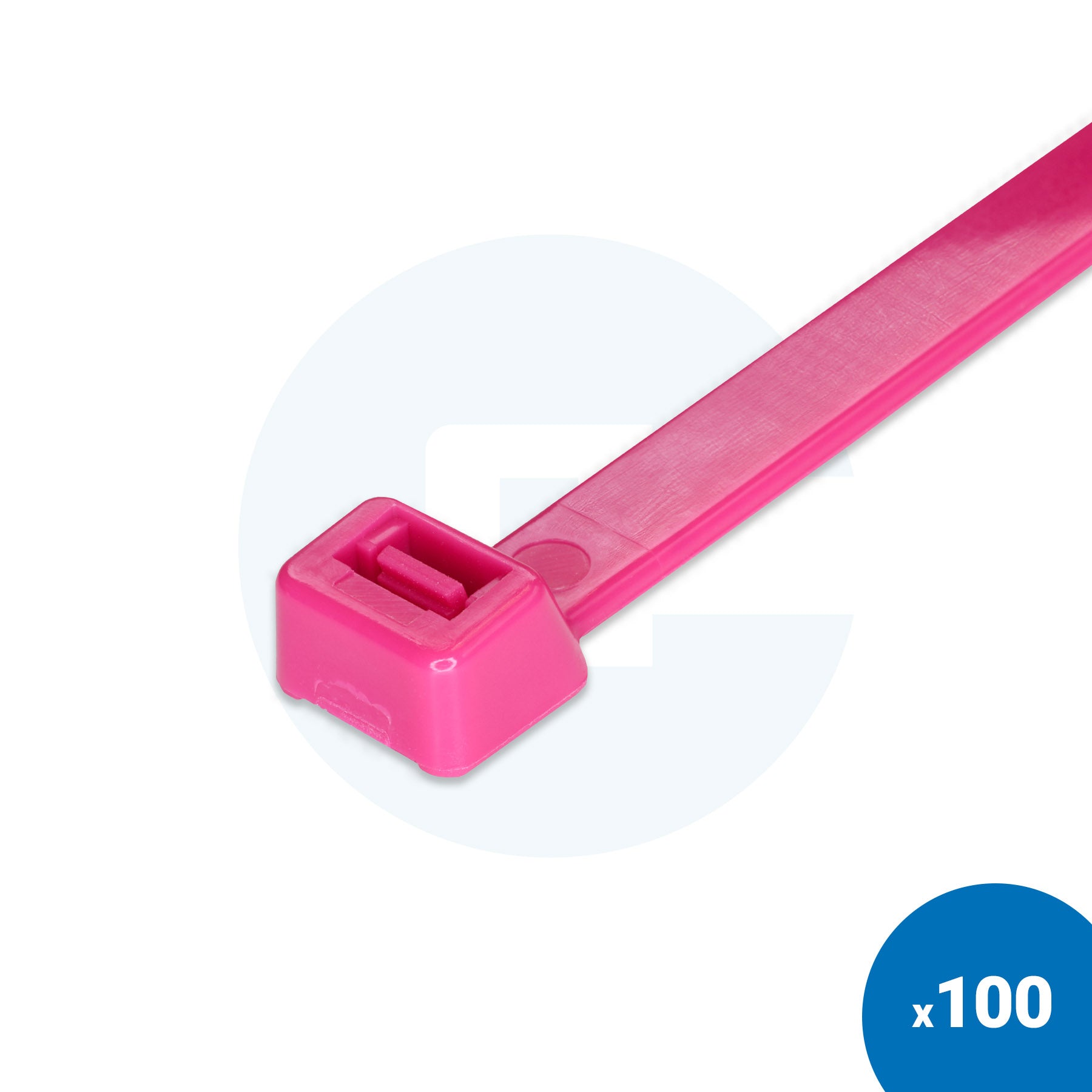 Fluorescent Pink Cable Ties - Pack of 100