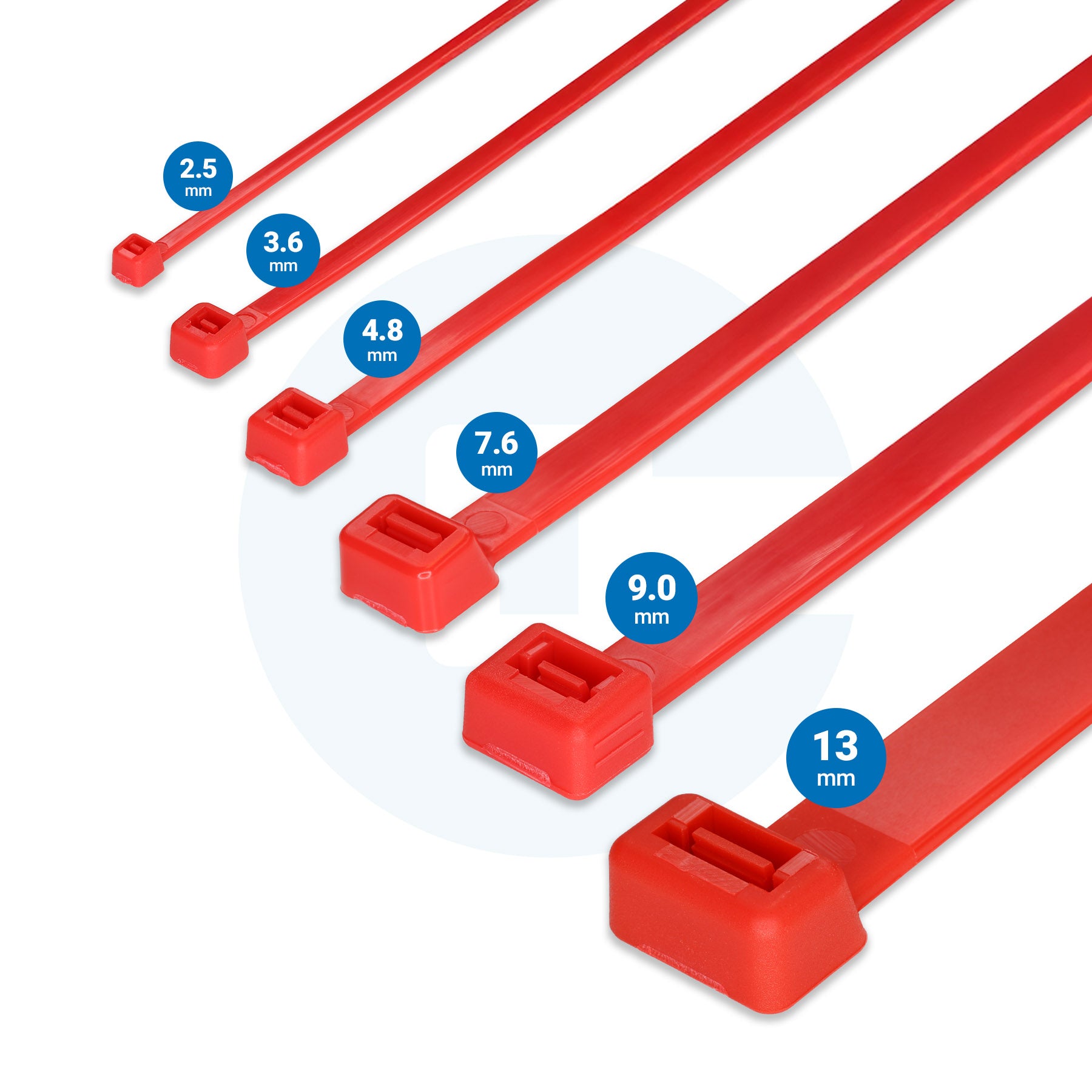 Red Cable Ties - Pack of 100