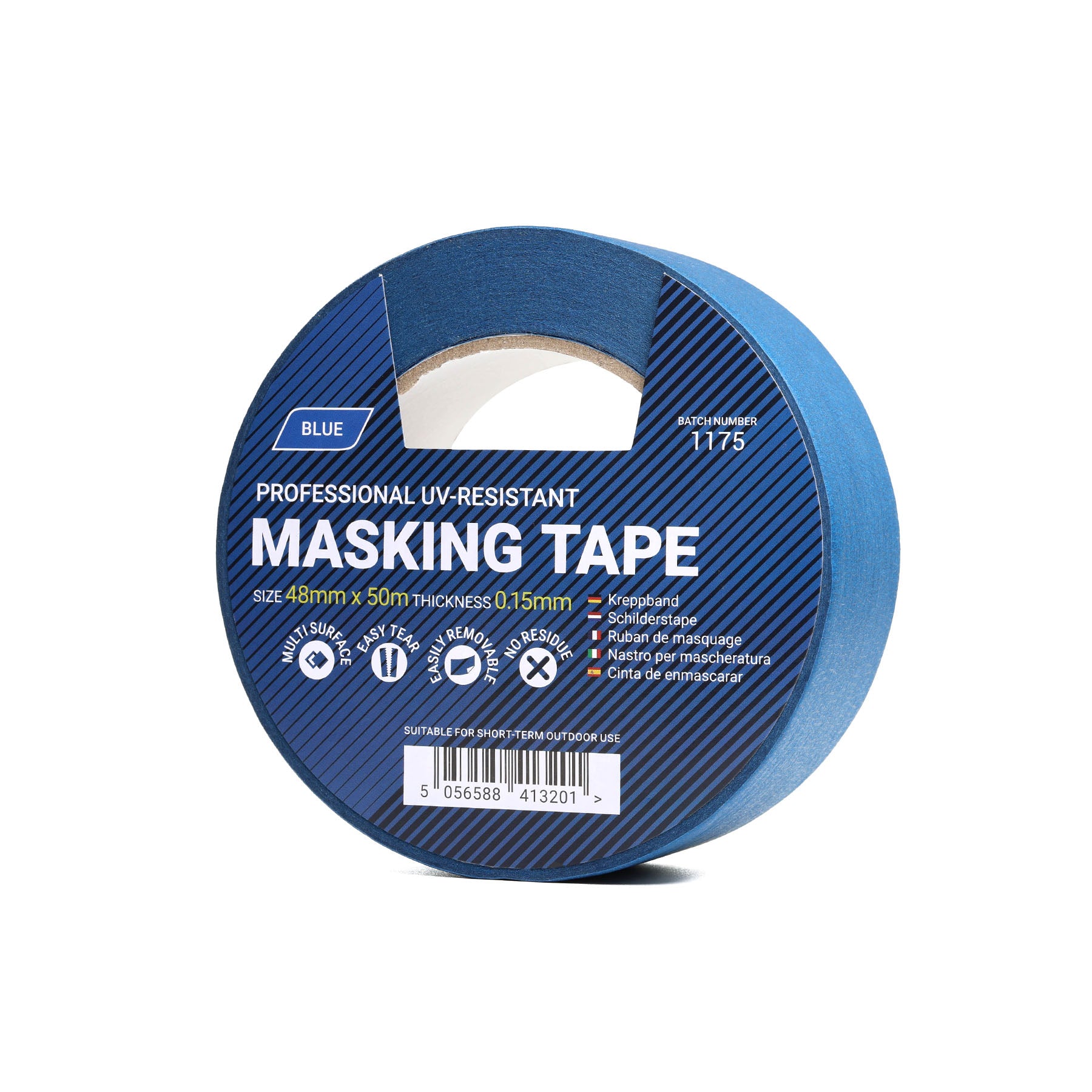 Wide UV-Resistant Masking Tape - 48 mm x 50 m Roll