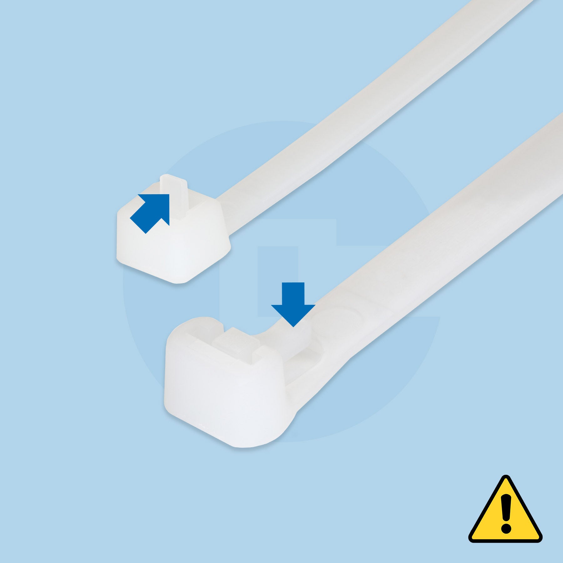 Natural White Reusable Cable Ties - Pack of 100