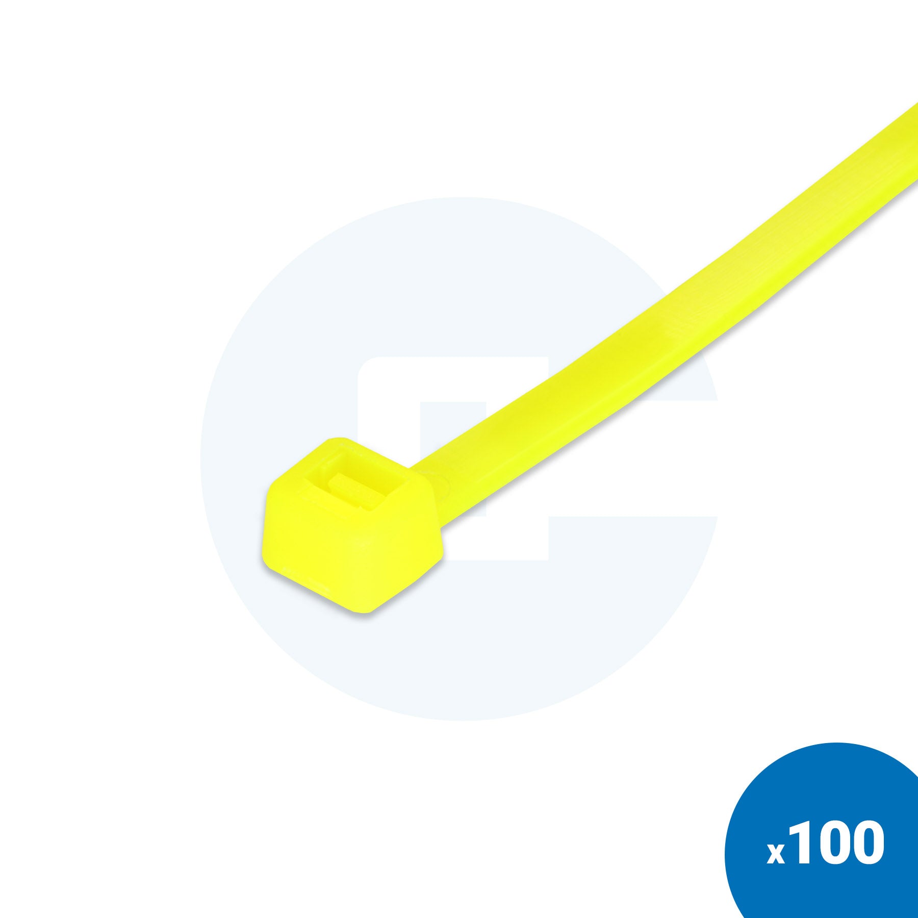 Fluorescent Yellow Cable Ties - Pack of 100
